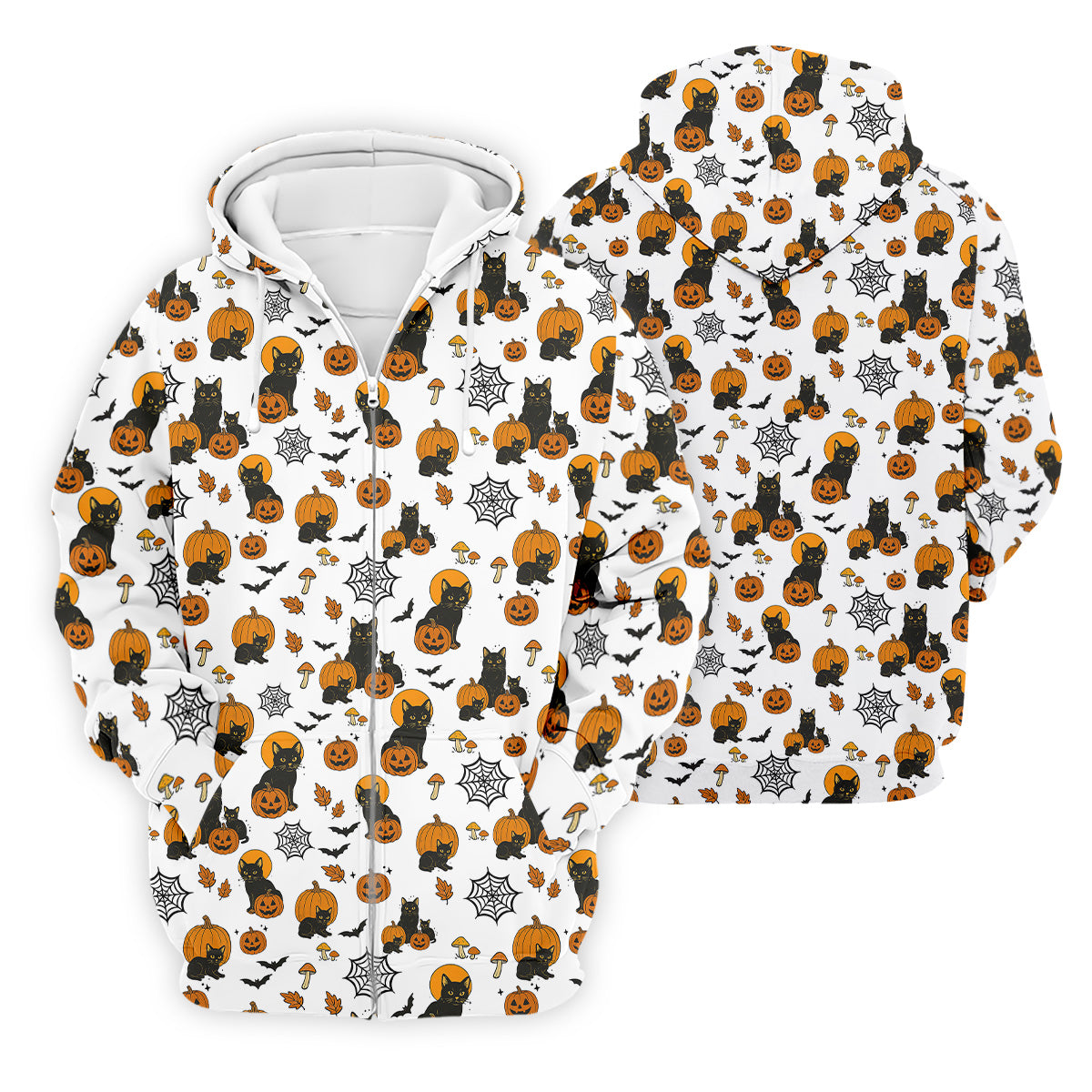 Halloween Cat Pumpkin Men Polo, Fun Golf Shirts For Men, Cool Golf Gifts, Golfing Apparel