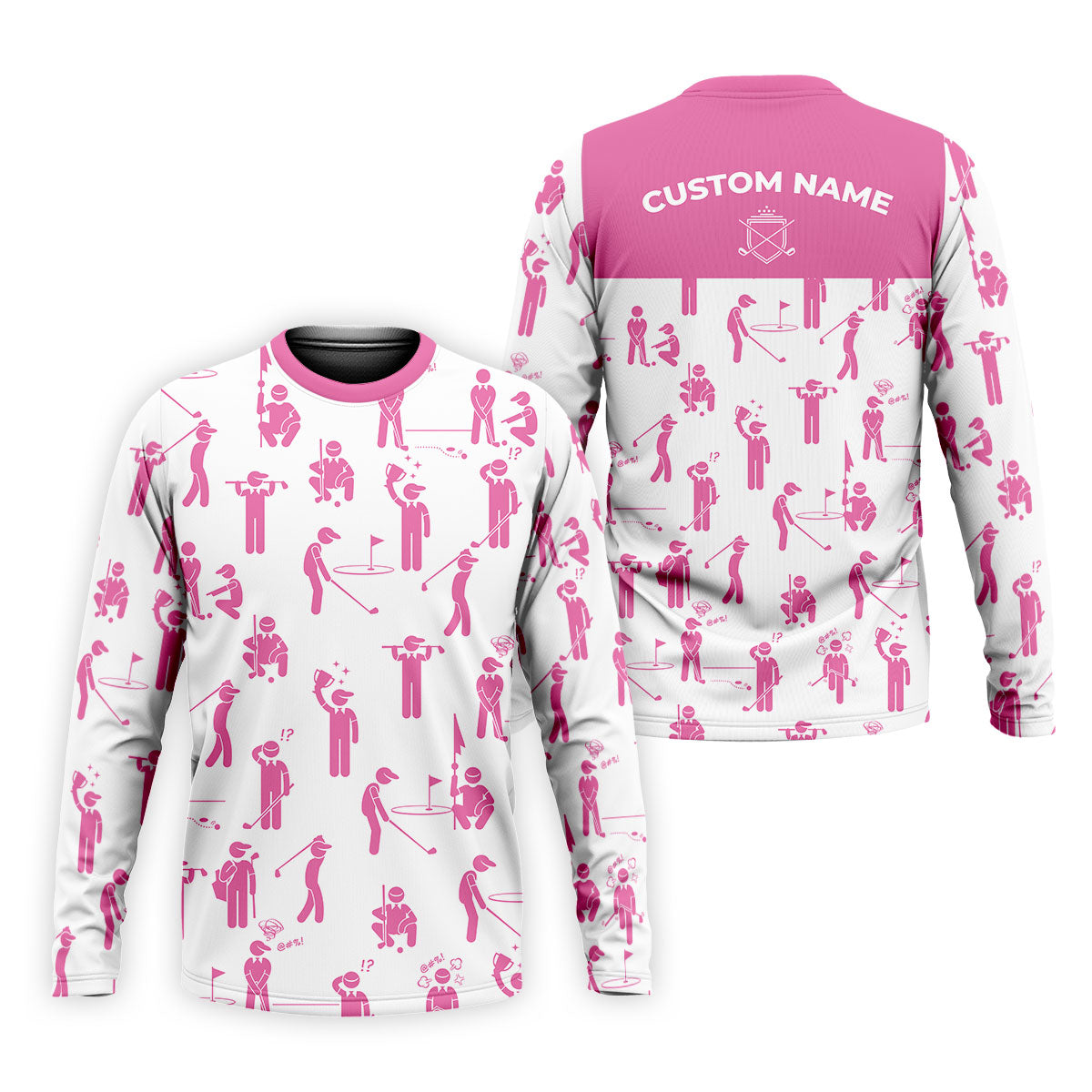 Personalized Men Patterned Golf Shirts, Golf Presents For Him, Men Golf Polo, His And Hers Golf Shirts