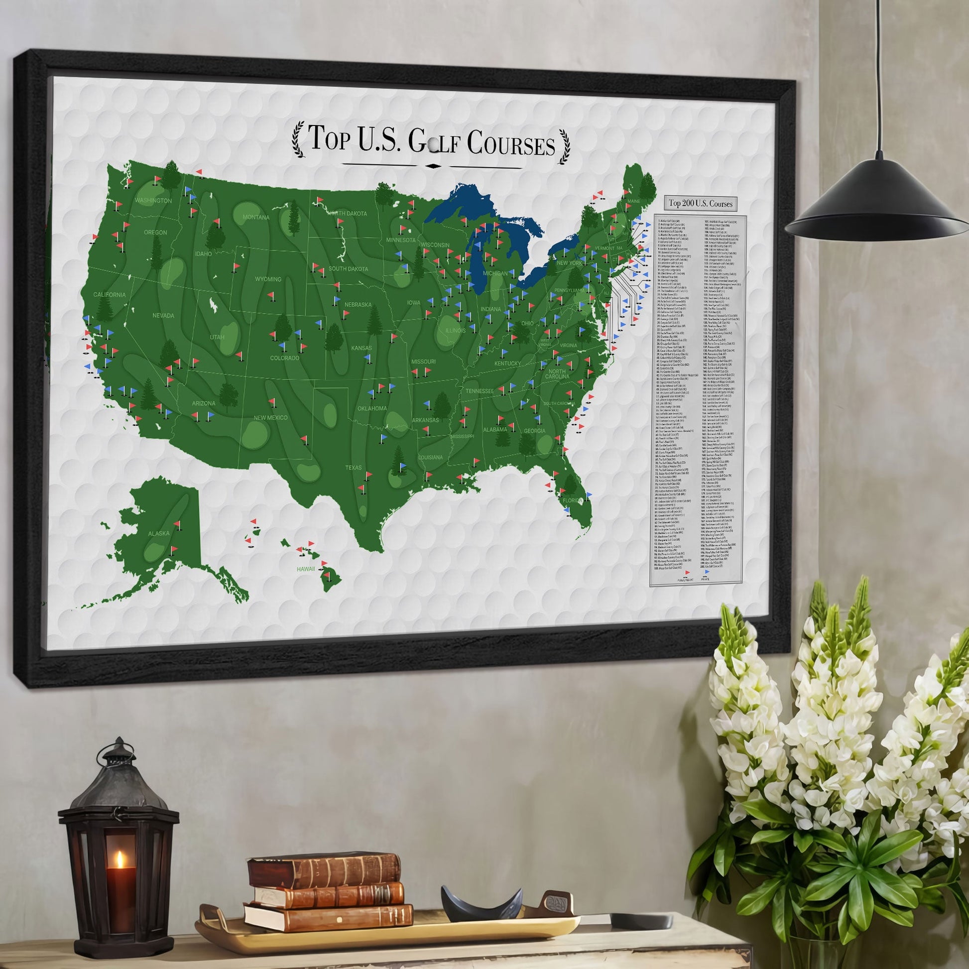 Top Golf Courses In The USA Golf, Canvas Wall Art, Golf Gifts For Men, Gift For Golfers