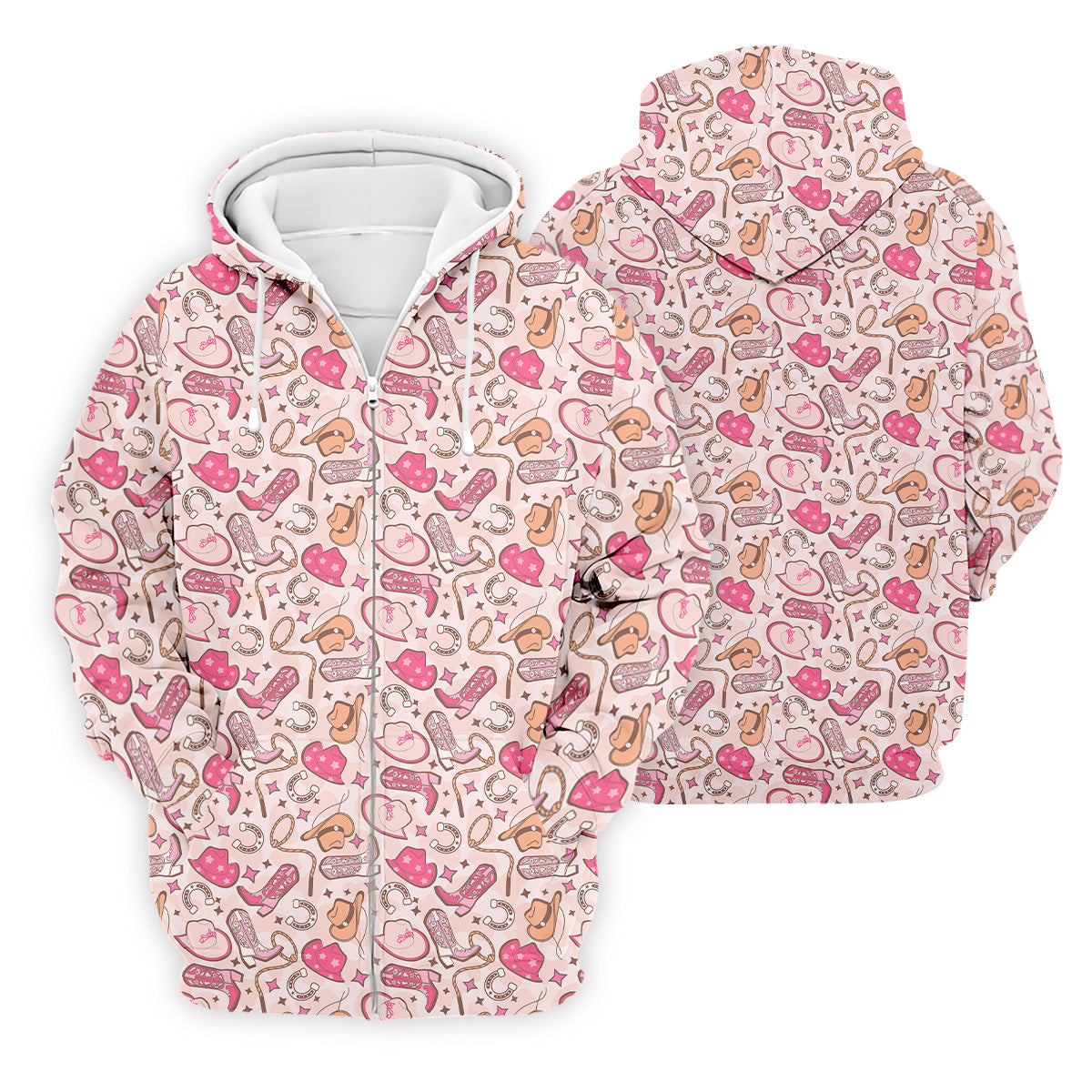 Pink Cowboy Western Golf Shirt, Fun Golf Shirts For Men, Men's Golf Polo, Golfing Apparel