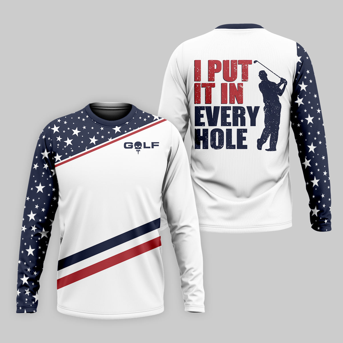 I Put It in Every Hole Mens Golf Polo Shirt, Mens Golf Gift, Funny Golf Shirt