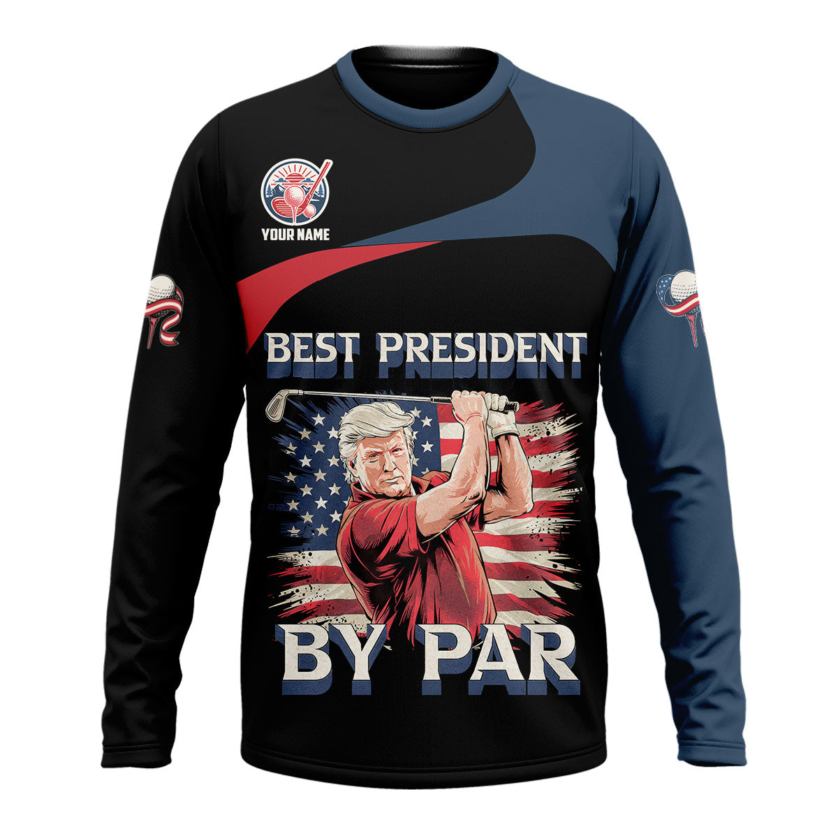 Funny Best President By Par Customize Golf Shirts For Men, Golf Clothes Men, Men Golf Gifts