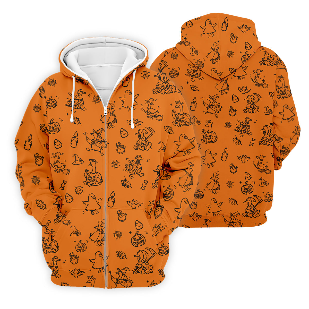 Goose Halloween, Doodle Pattern, Orange Golf Shirt, Mens Funny Golf Shirts, Long Sleeve Golf Shirts, Men Golf Polo