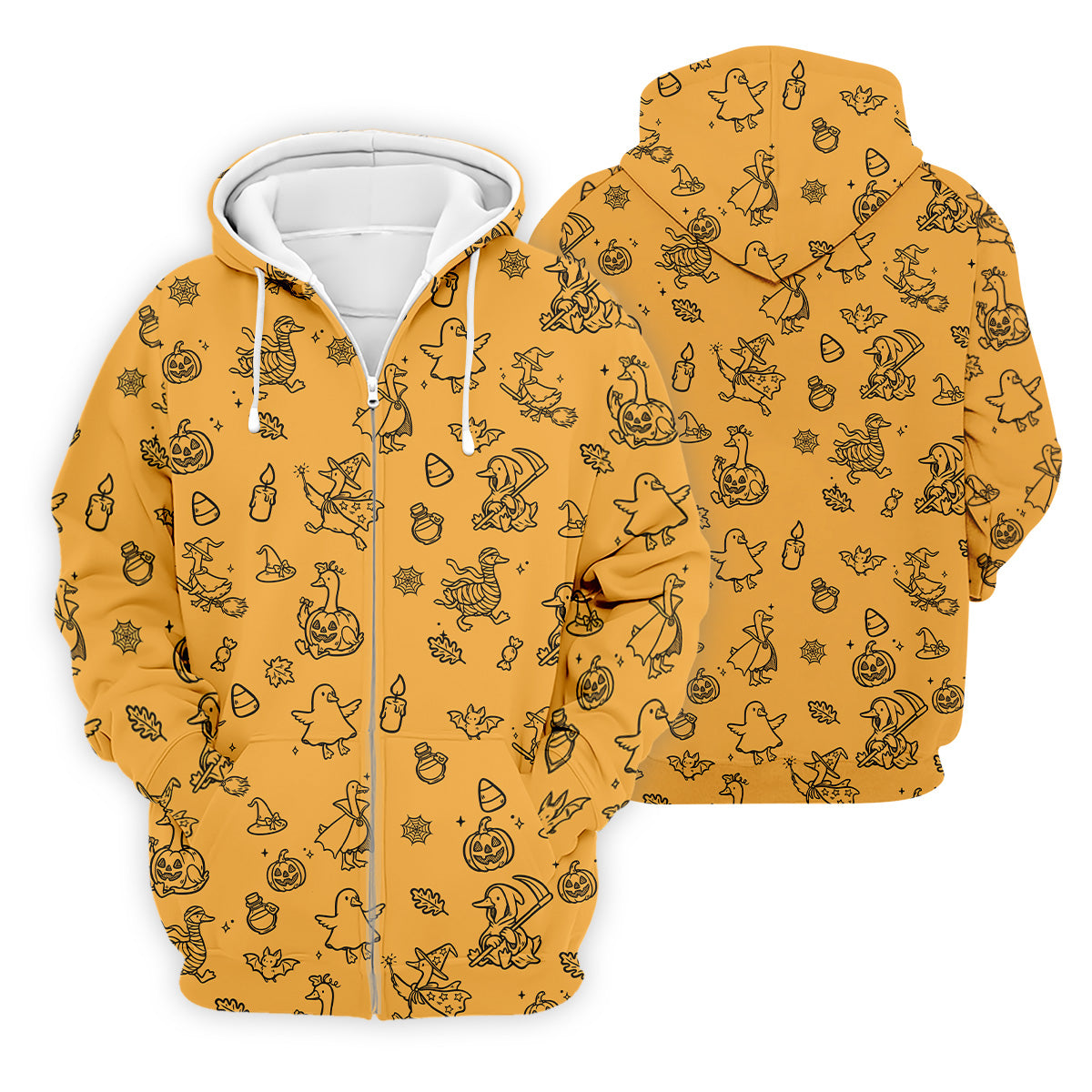 Goose Halloween, Doodle Pattern, Yellow Golf Shirt, Mens Funny Golf Shirts, Long Sleeve Golf Shirts, Men Golf Polo