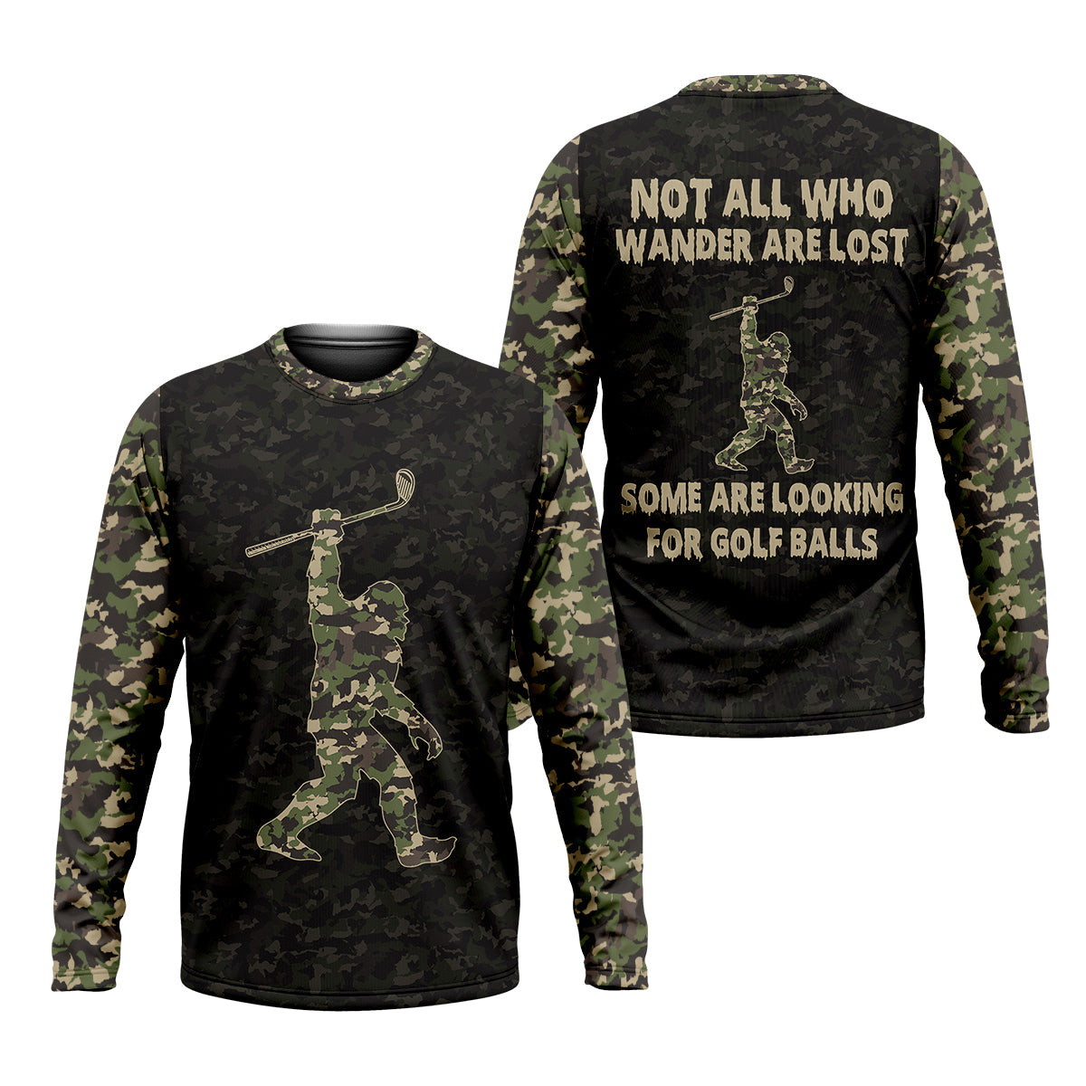 Funny Bigfoot Men's Golf Polo Shirt, Mens Golf Shirt, Funny Golf Shirt, Gift For Golfers