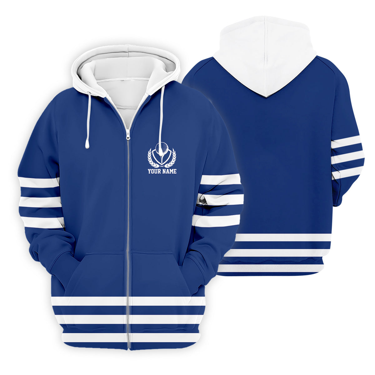 Blue And White Striped Golf Shirt, Golf Tops For Men, Mens Golf Polo Shirts, Cool Golf Gifts, Golfing Apparel