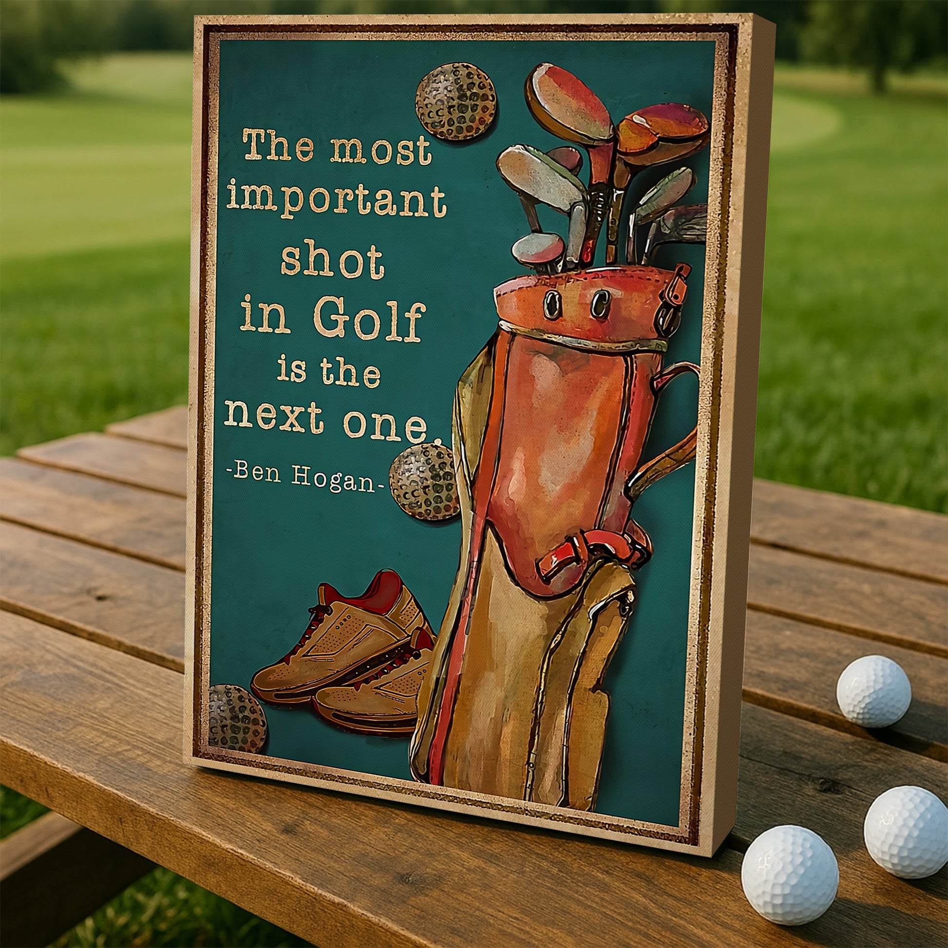 The Most Important Shot In Golf Is The Next One Canvas Wall Art, Golf Decor, Gift For Golf Lovers