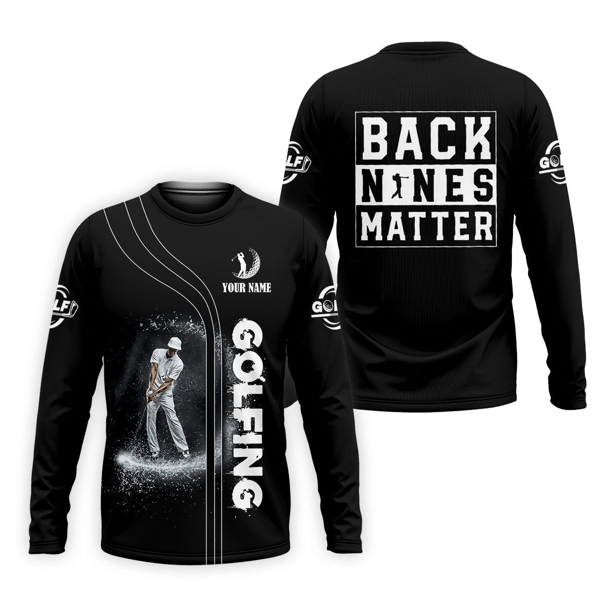 Back Nines Matter Custom Funny Golf Polo Shirt, Dad Golf Gifts