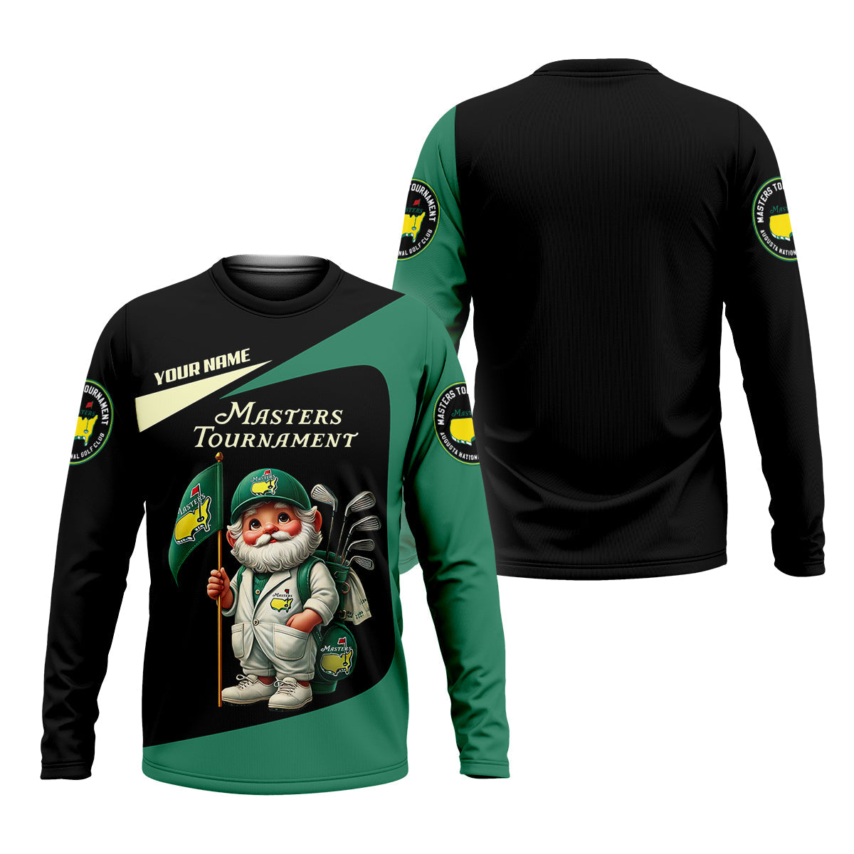Masters Gnomes Custom Mens Golf Polo Shirt, Master Tournament Shirt, Mens Golf Gift, Funny Golf Shirt