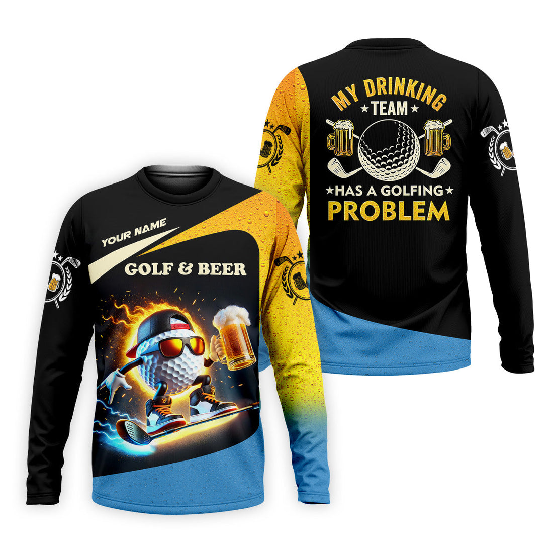 My Drinking Team Has A Golfing Problem Funny Golf Polo Shirt, Gift For Golfers, Team Golf Shirts