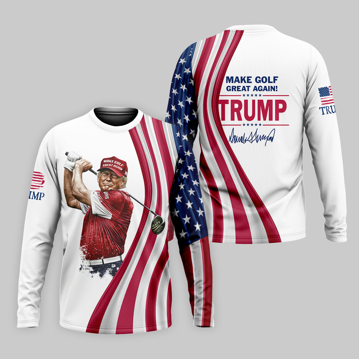 Make Golf Great Again Men's Golf Polo Shirt, Trump Funny Golf Shirt, Christmas Golf Gift