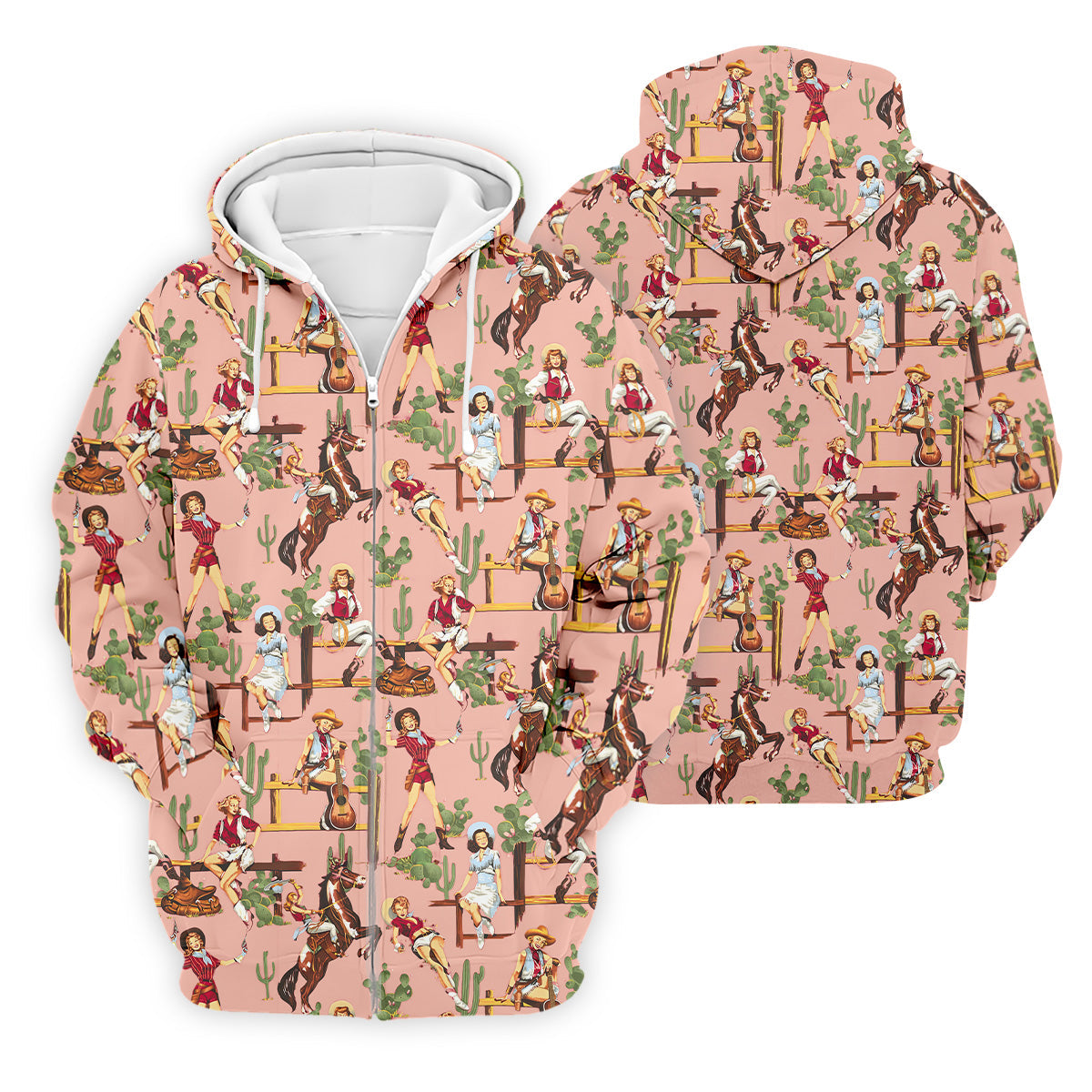 Desert Cowgirl Western Golf Shirt, Mens Golf Polo Shirts, Unique Gift For Golfer, Golfing Apparel