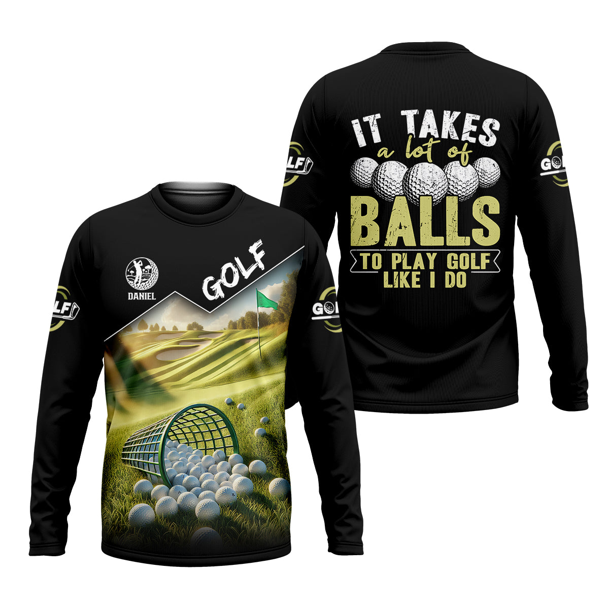 It Takes A Lot Of Balls To Play Golf Like I Do Custom Golf Polo Shirt, Dad Golf Gift, Golf Lover Gifts