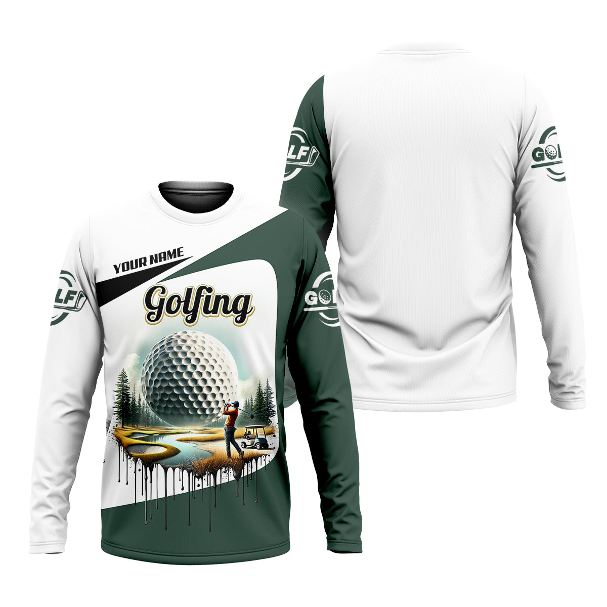 Golfing Swing Custom Golf Polo Shirt, Golfing Apparel, Mens Golf Gift, Funny Golf Shirt