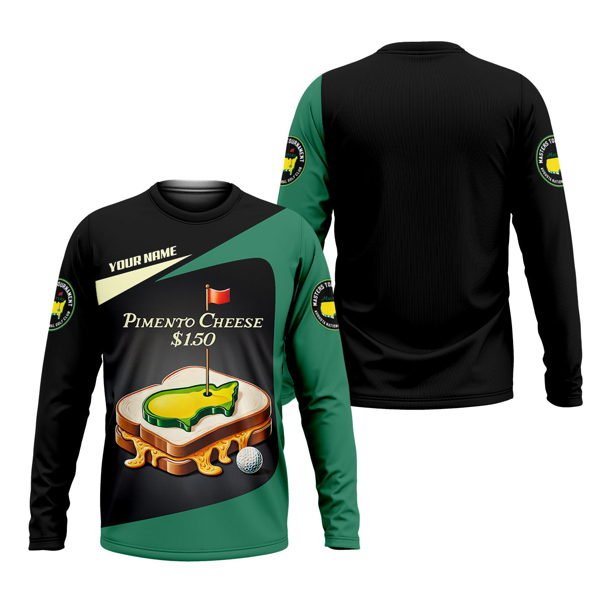 Pimento Cheese Augusta Golf Course Custom Men's Golf Polo Shirt, Funny Golf Gifts