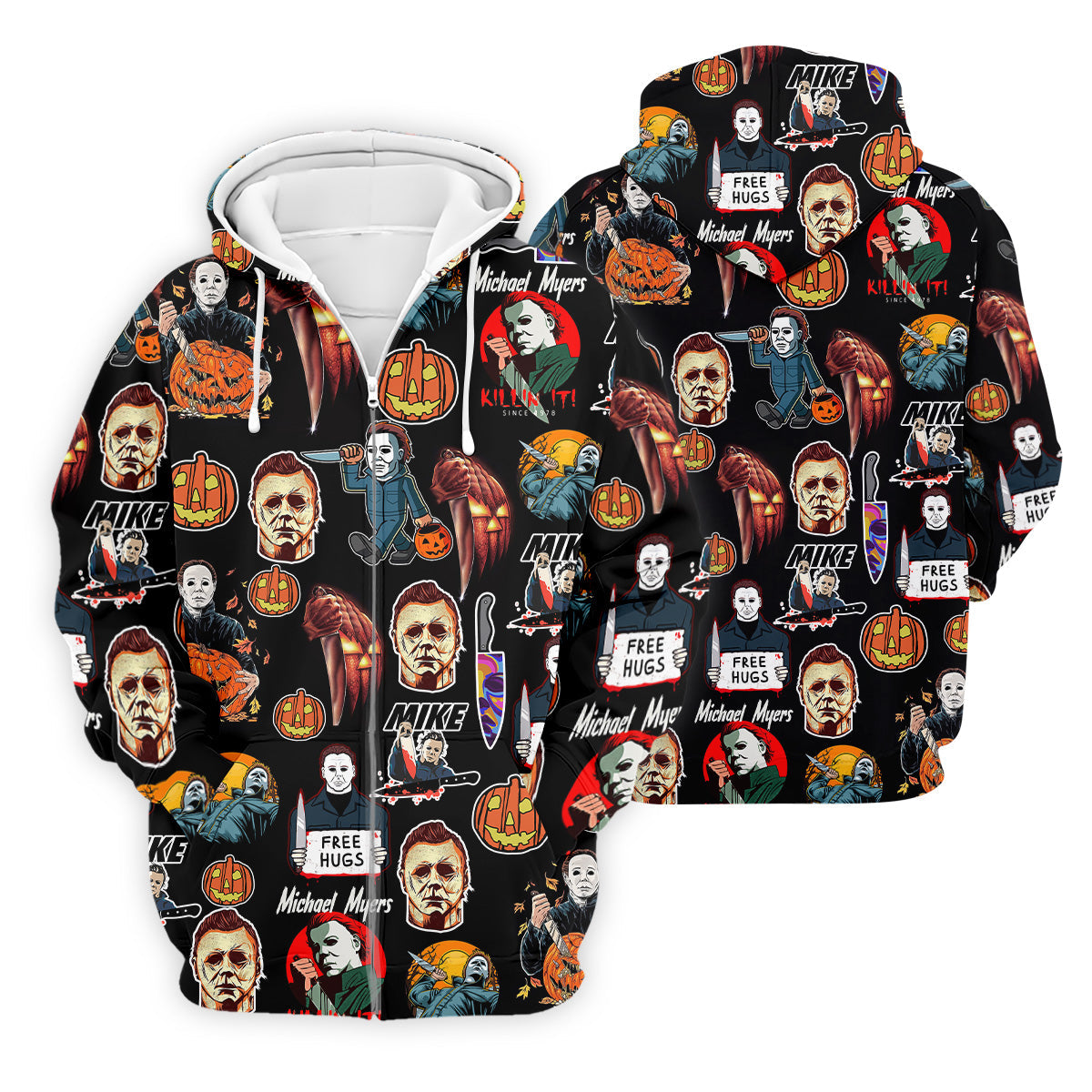 Michael Myers Halloween Golf Tops For Men, Mens Funny Golf Shirts, Horror Movie Shirt