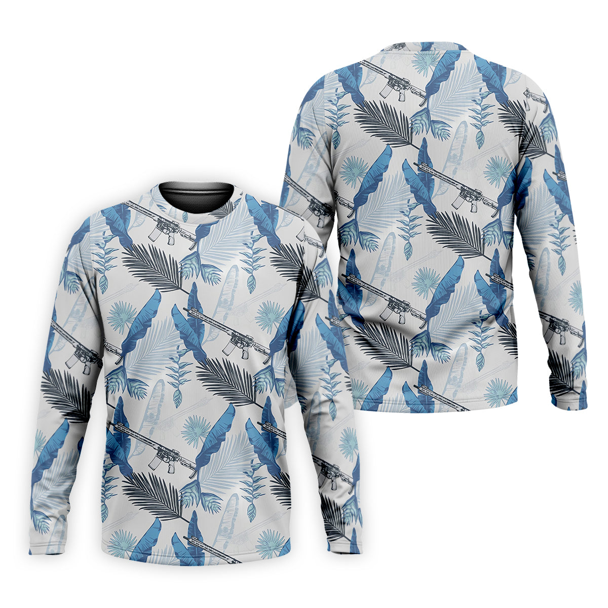 Blue Feather Golf Polo Shirt, Mens Golf Gift, Mens Tropical Shirts