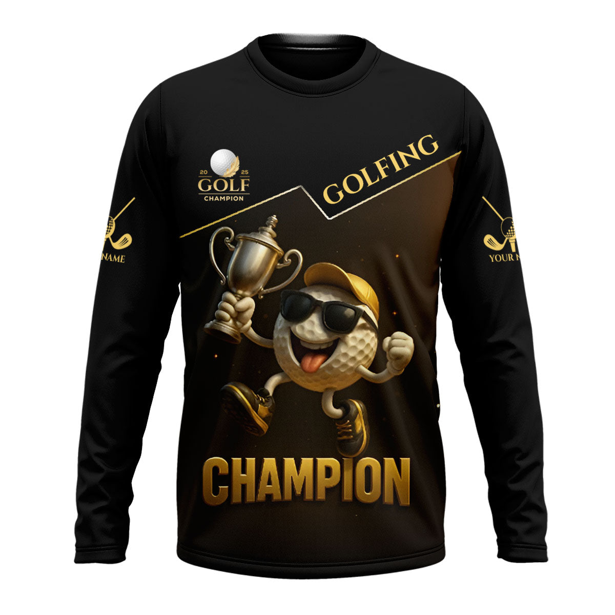 Golf Champion Funny Shirt, Men's Funny Graphic Golf Polo Shirt, Dad Golf Gift