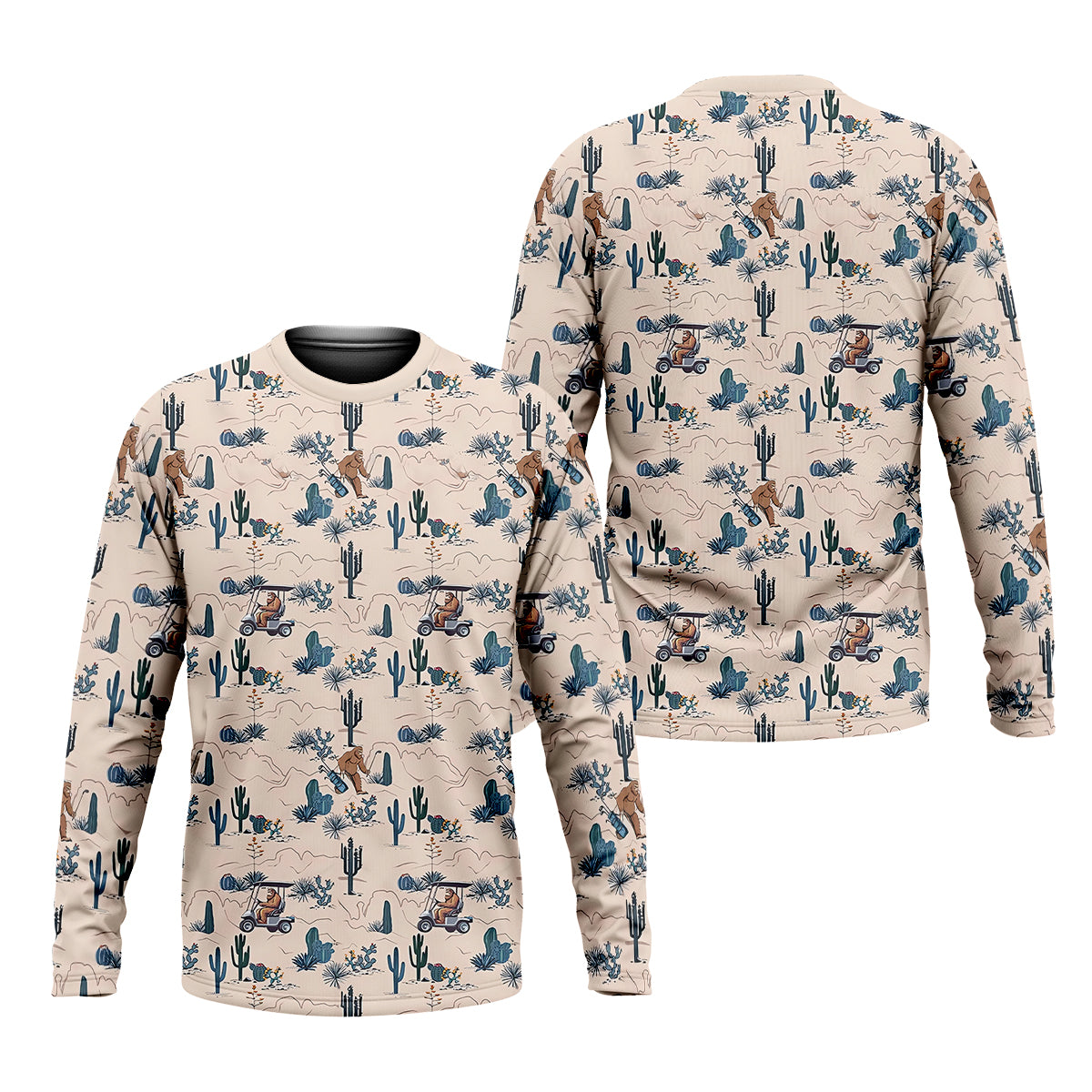 Bigfoot On The Green Men's Golf Polo Shirt, Funny Golf Shirt, Men Golf Gifts