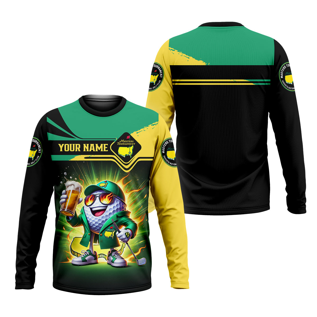 Funny Master Champion Custom Men's Golf Polo Shirt, Masters Tournament Shirt, Funny Golf Shirt