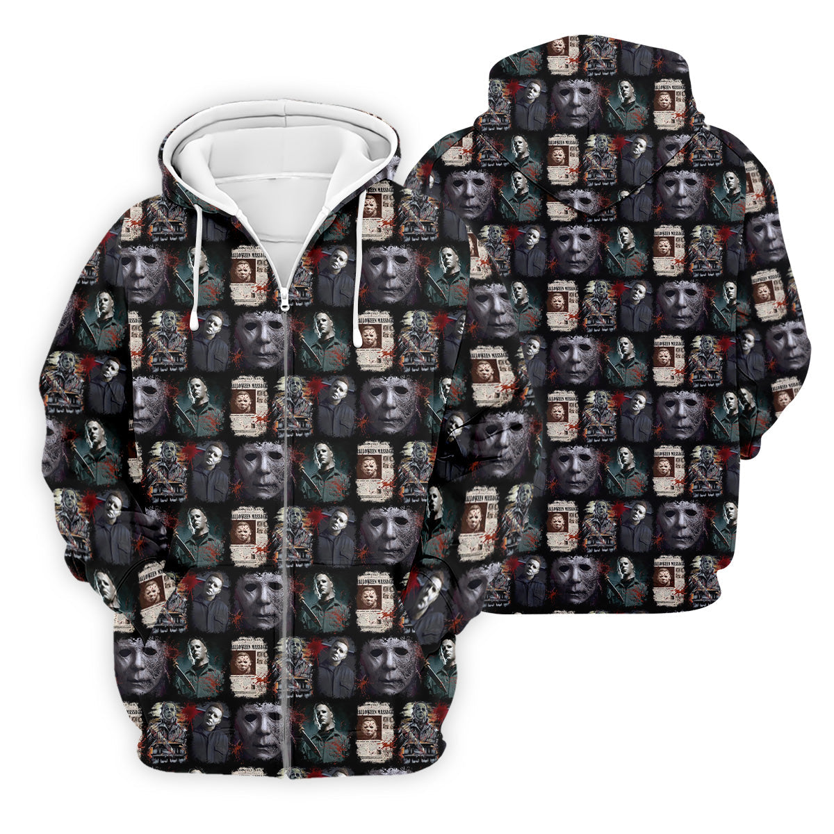 Michael Myers Halloween Fun Men's Golf Polos, Classic Horror Characters Men Polo, Horror Movie Shirt