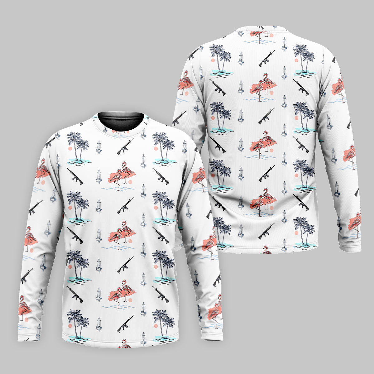 Flamingo Golf Polo Shirt, Mens Golf Gift, Funny Golf Shirt, Tropical Shirt