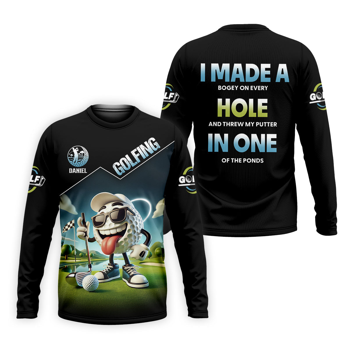 I Made A Bogey On Every Hole Custom Men's Golf Polo Shirt, Funny Golf Shirt, Dad Golf Gift