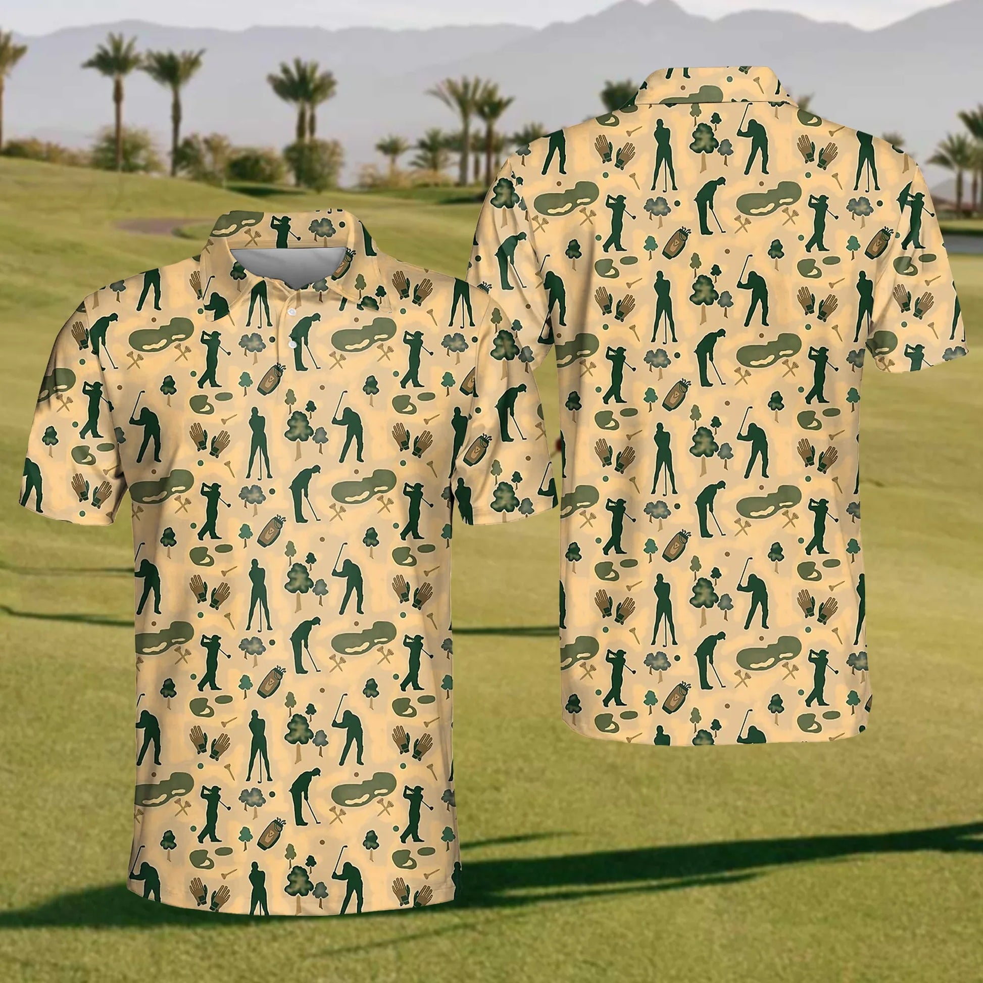 Mini Golfer Mens Golf Polo Shirt, Mens Golf Gift, Mens Golf Shirt