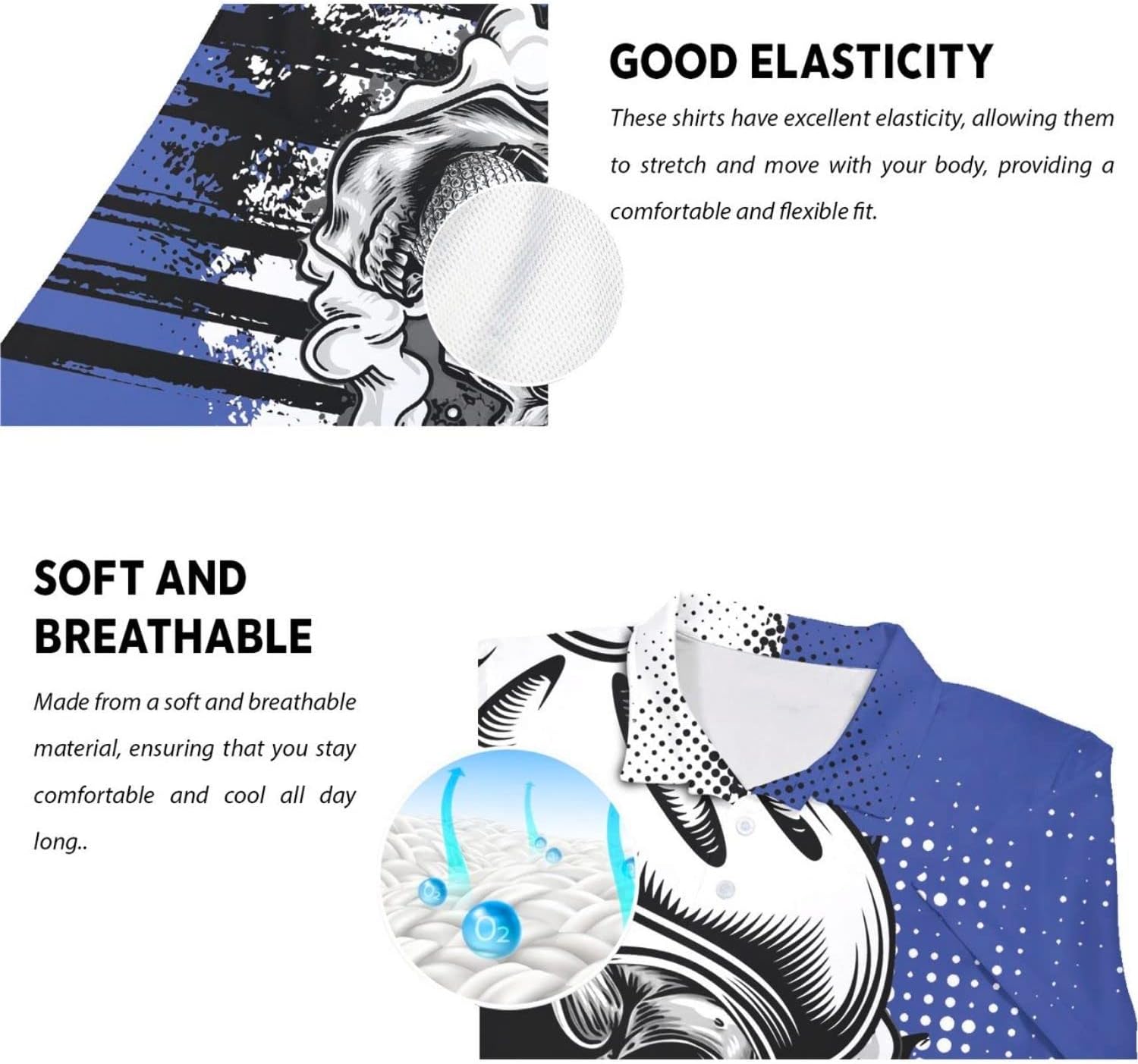 Funny Skull Men's Golf Polo Shirt, Skull Golf Shirt, Dad Golf Gift