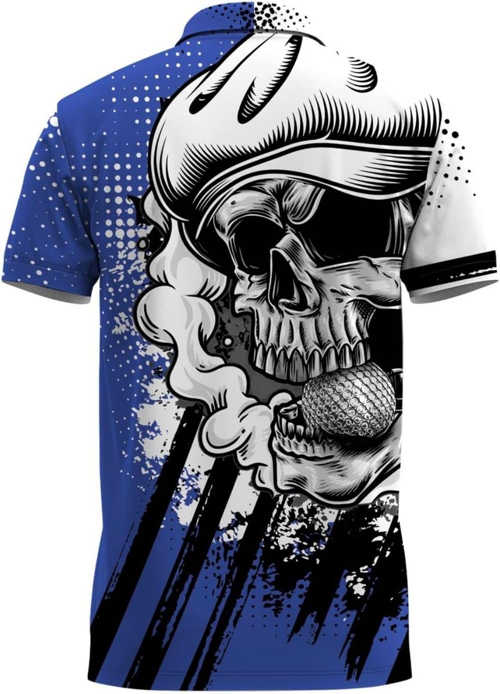 Funny Skull Men's Golf Polo Shirt, Skull Golf Shirt, Dad Golf Gift