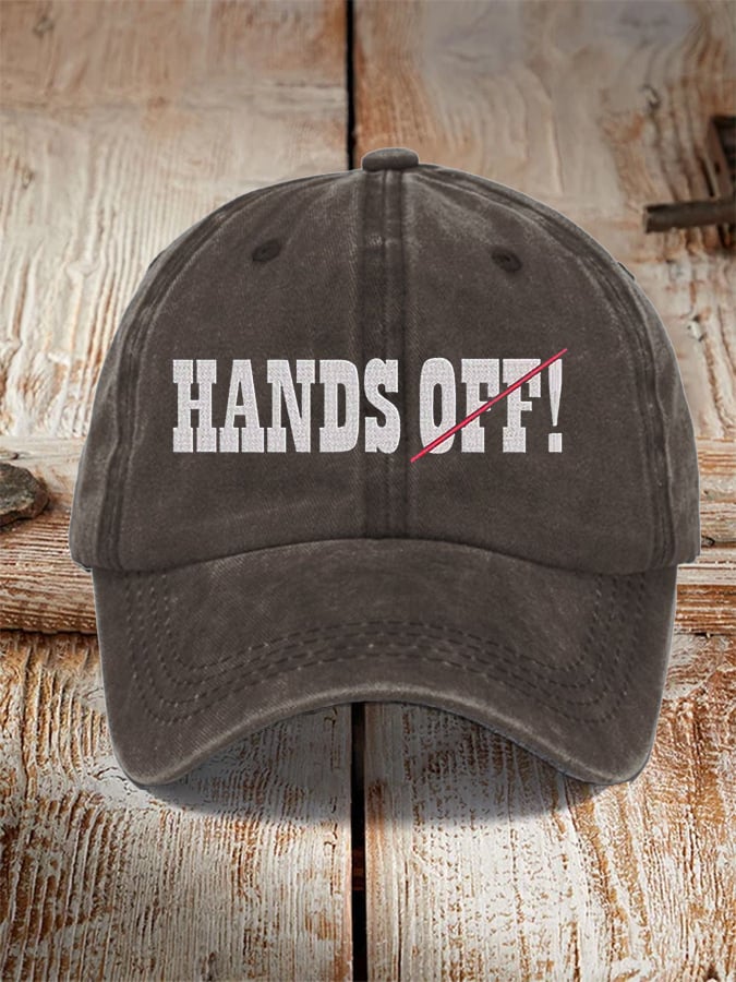 Hands Off Embroidered Baseball Cap, Funny Dad Hat, Gift For Dad