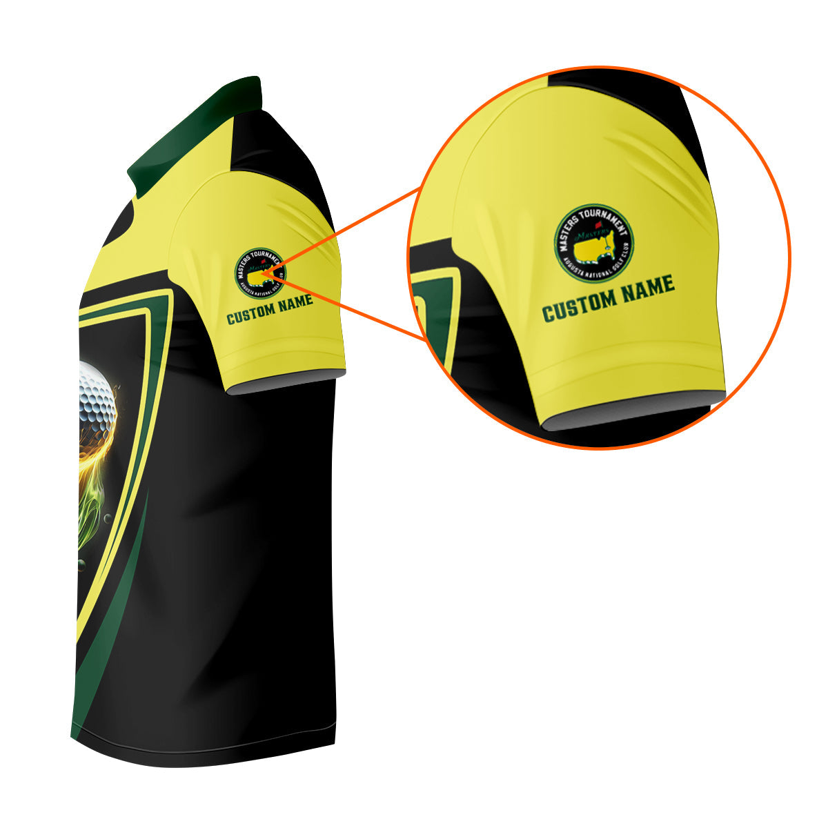 Custom Golf Ball Master Tournament Polo Shirt, Golfing Apparel, Mens Golf Gift, Funny Golf Polos