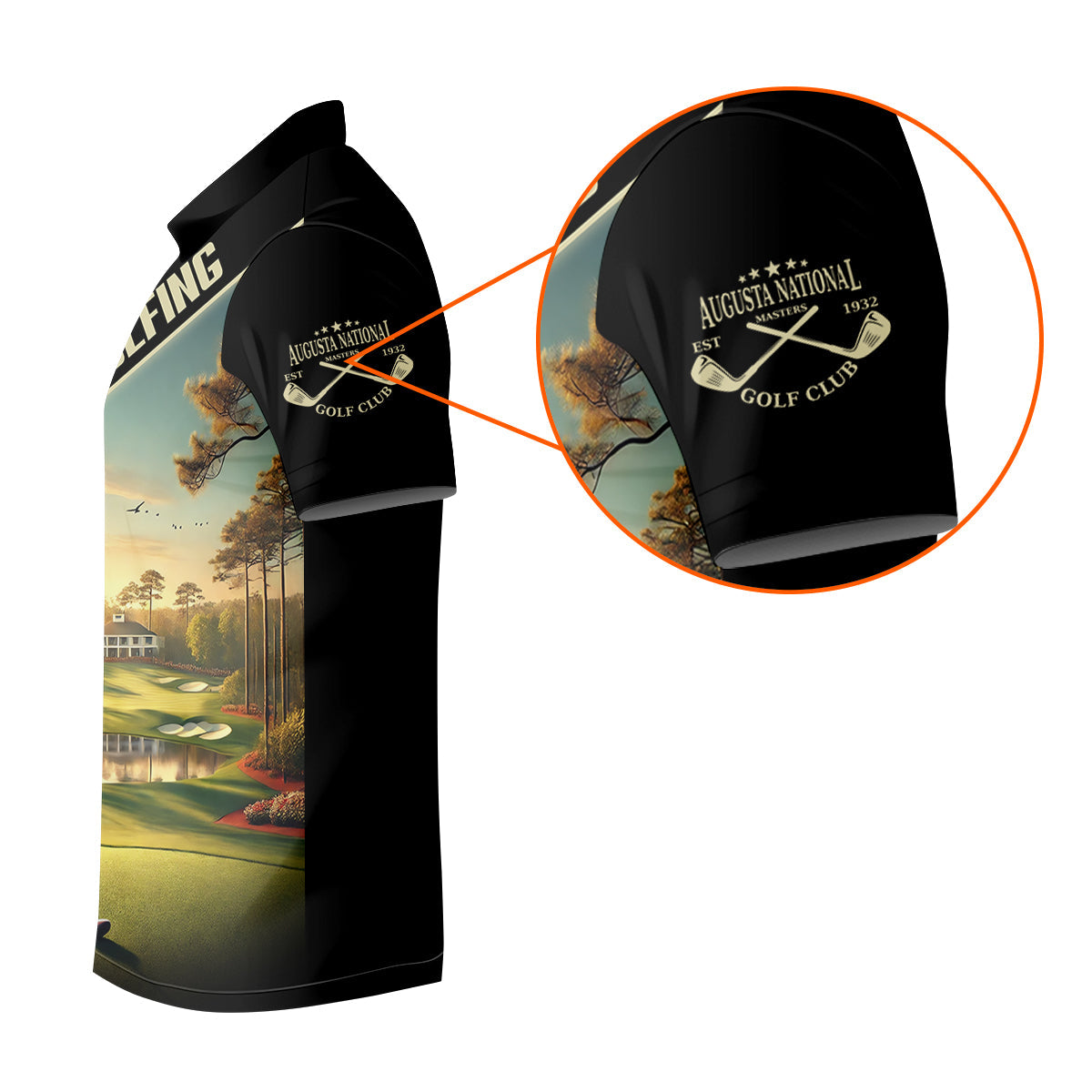Custom Augusta Golfer Men's Golf Polo Shirt, Golfing Apparel, Mens Golf Gift, Funny Golf Polo Shirt