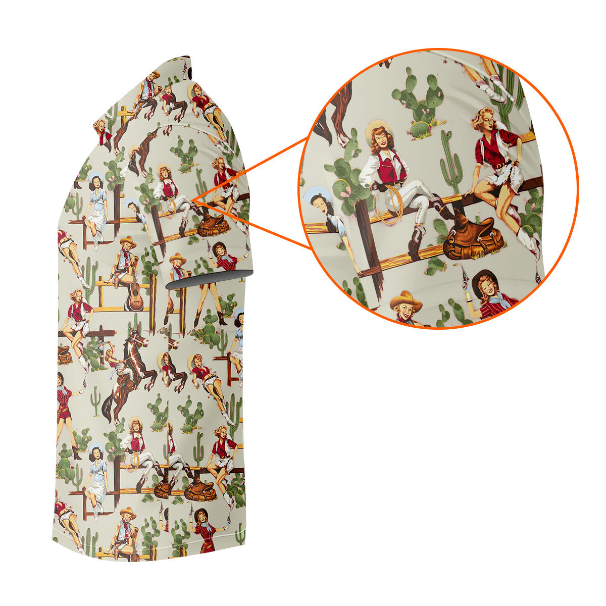 Desert Cowgirl Western Golf Shirt, Fun Golf Shirts For Men, Men's Golf Polo, Cool Golf Gifts