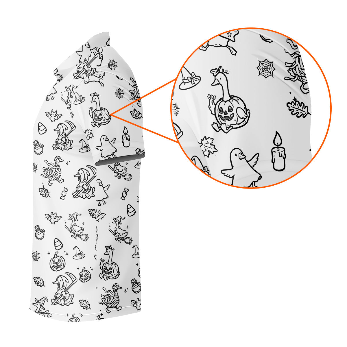 Goose Halloween, Doodle Pattern, Black And White Golf Polo, Mens Funny Golf Shirts, Long Sleeve Golf Shirts, Men Golf Polo