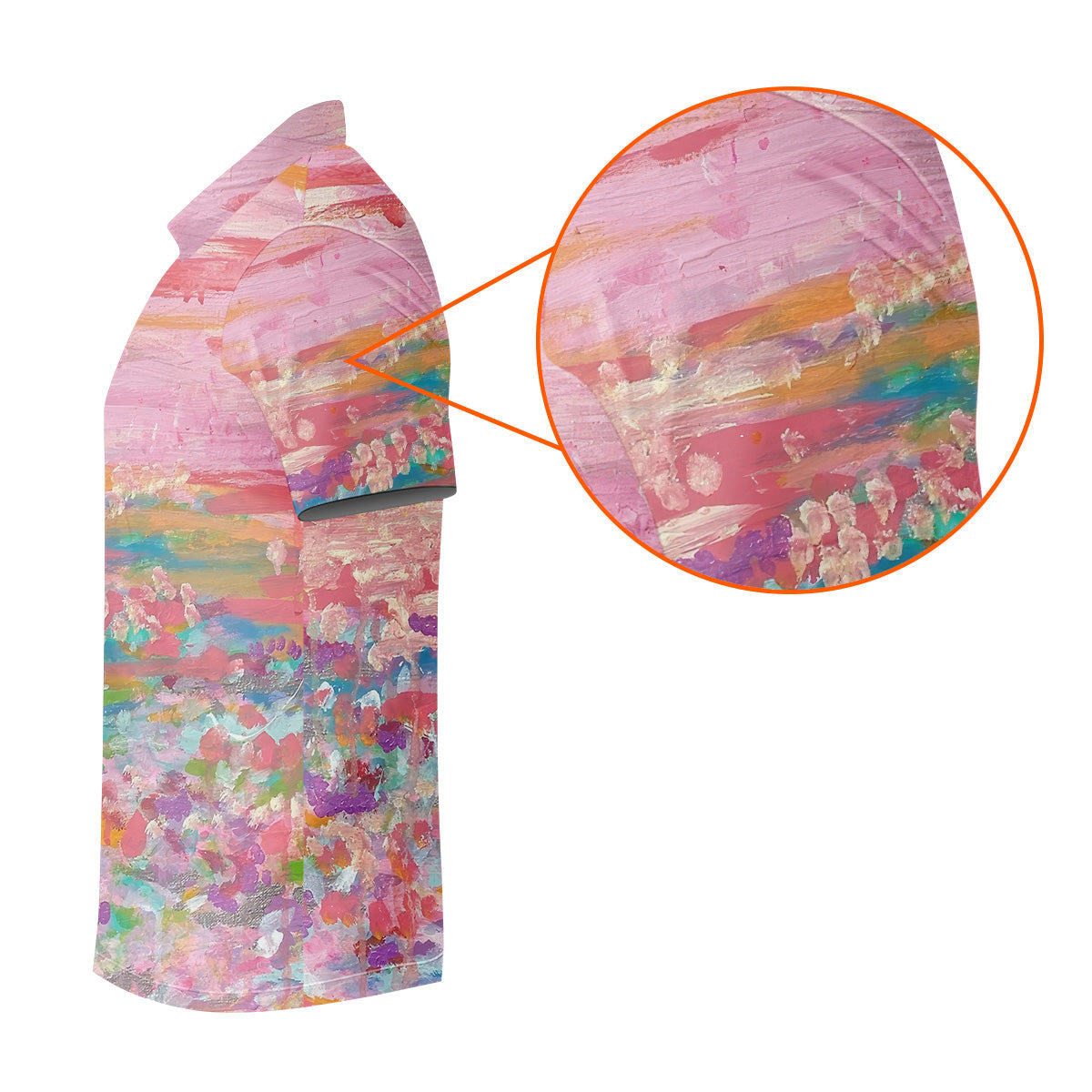 Ombre Colorful Breast Cancer Golf Shirt, Mens Pink Golf Polo, Matching Golf Shirt, Golf Gift For Men