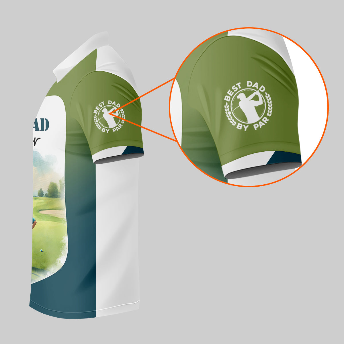 Custom Best Dad By Par Golf Polo Shirt, Father And Son Shirt, Gift For Golfers