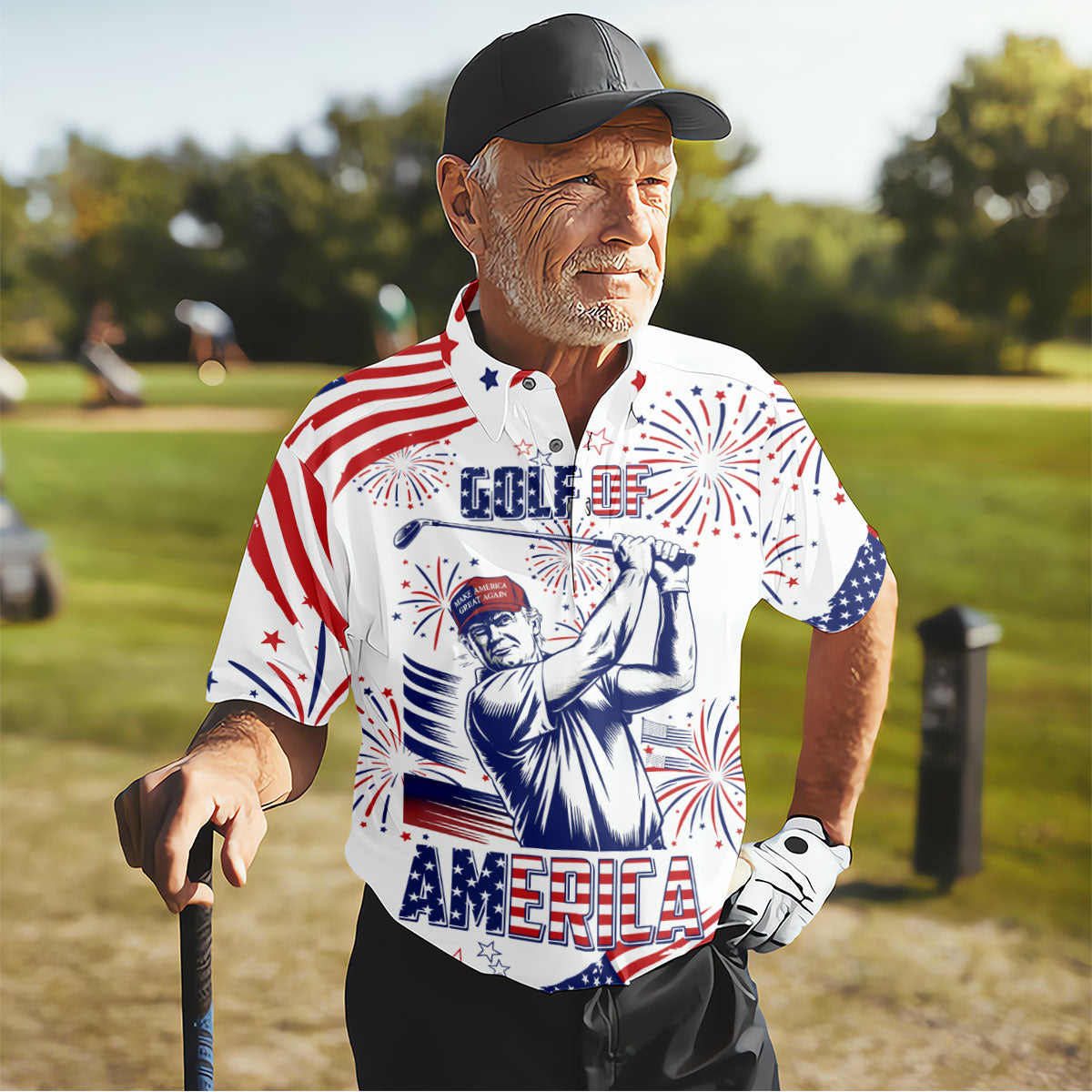 Golf Of America Golf Polos For Men, Funny Golf Shirt, Mens Golf Gift, Gift For Golfers, Golf Presents For Dad