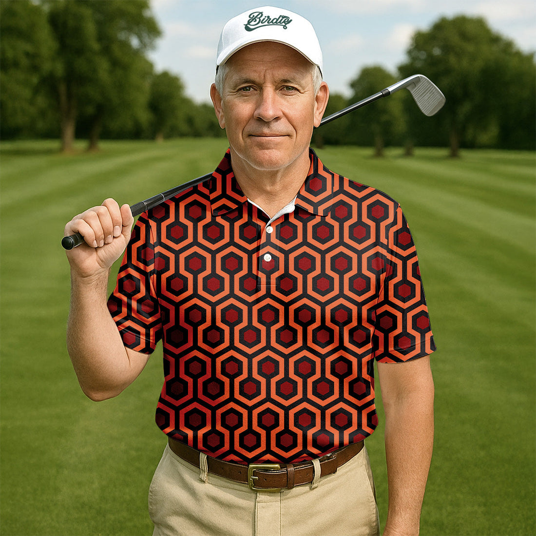 Carpet Pattern In The Shining Mens Golf Polo Shirts, Pattern Golf Shirt,  Matching Golf Shirts, Golf Shirts For Men