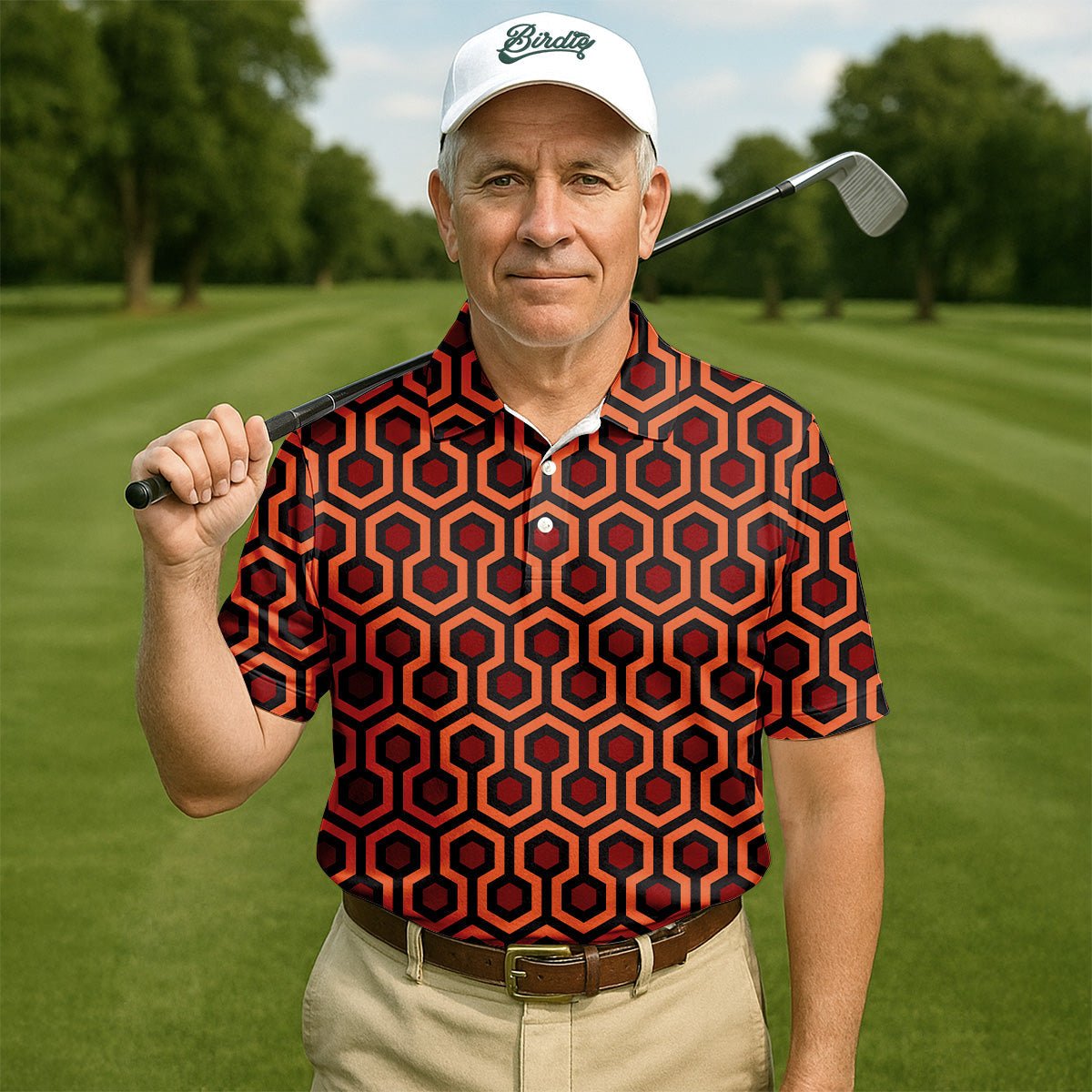 Carpet Pattern In The Shining Mens Golf Polo Shirts, Pattern Golf Shirt,  Matching Golf Shirts, Golf Shirts For Men