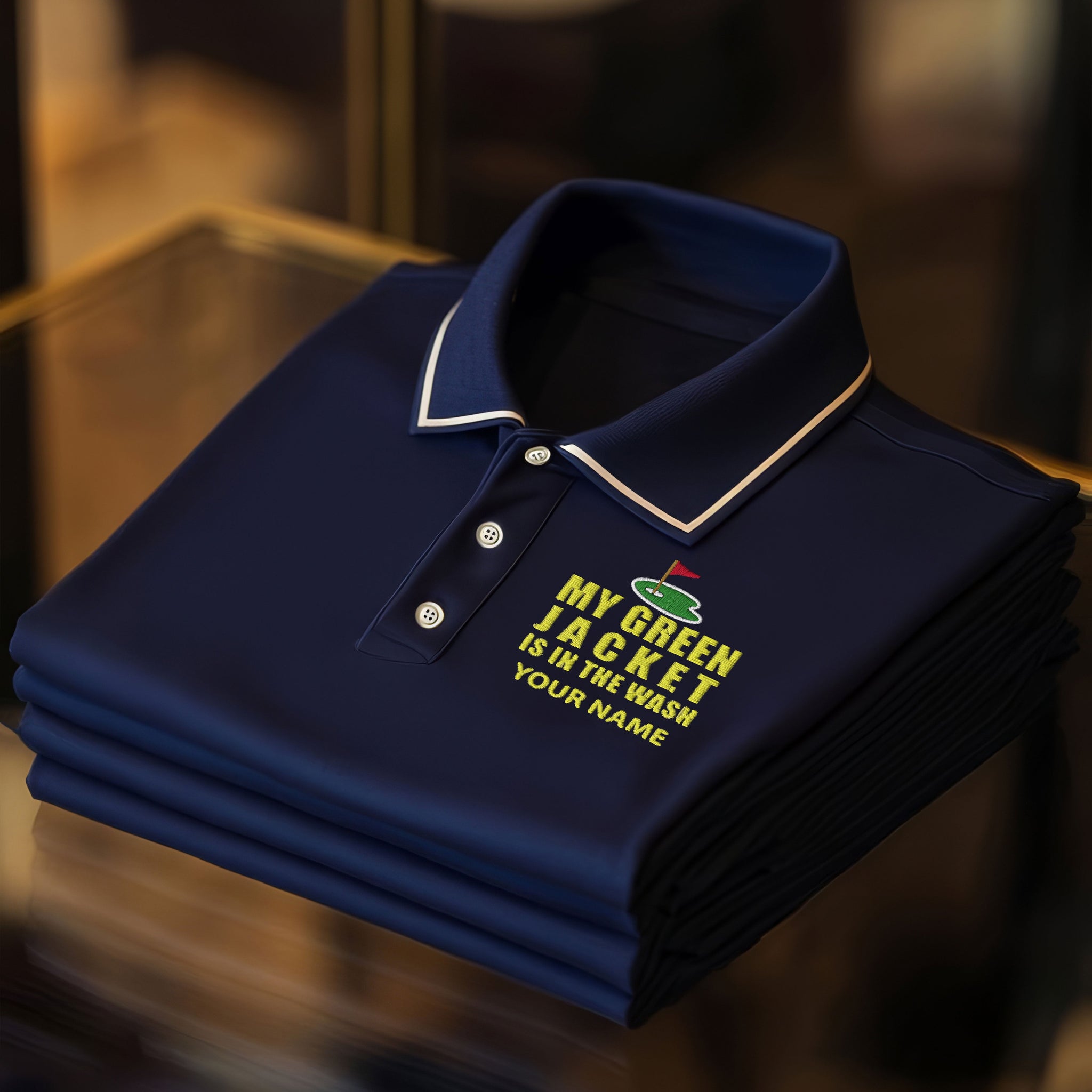 My Green Jacket Is In The Wash Embroidery Polo Shirt, Mens Golf Shirt, Dad Golf Gift