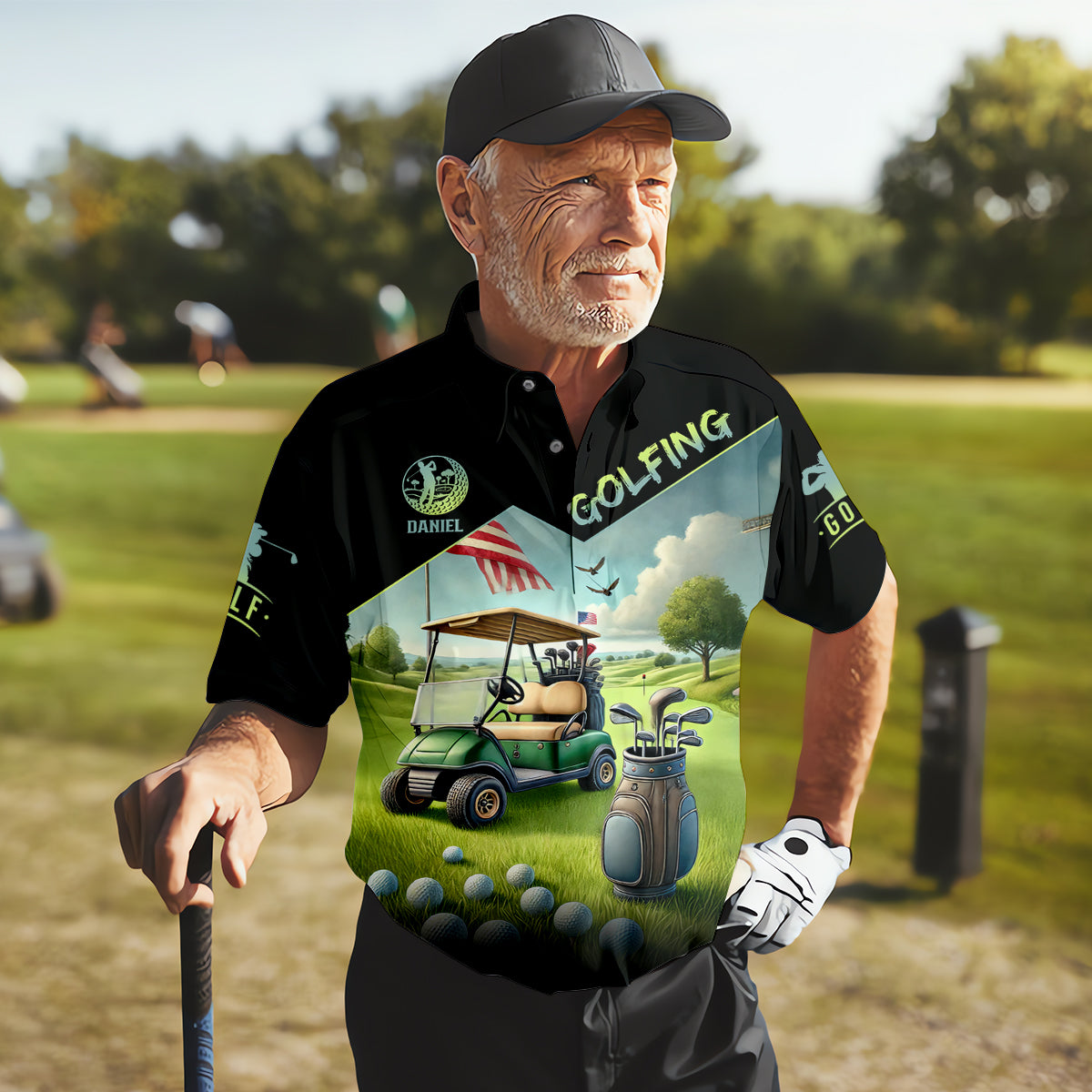 The Older I Get Custom Men's Golf Polo Shirt, Funny Golf Shirt, Dad Golf Gift