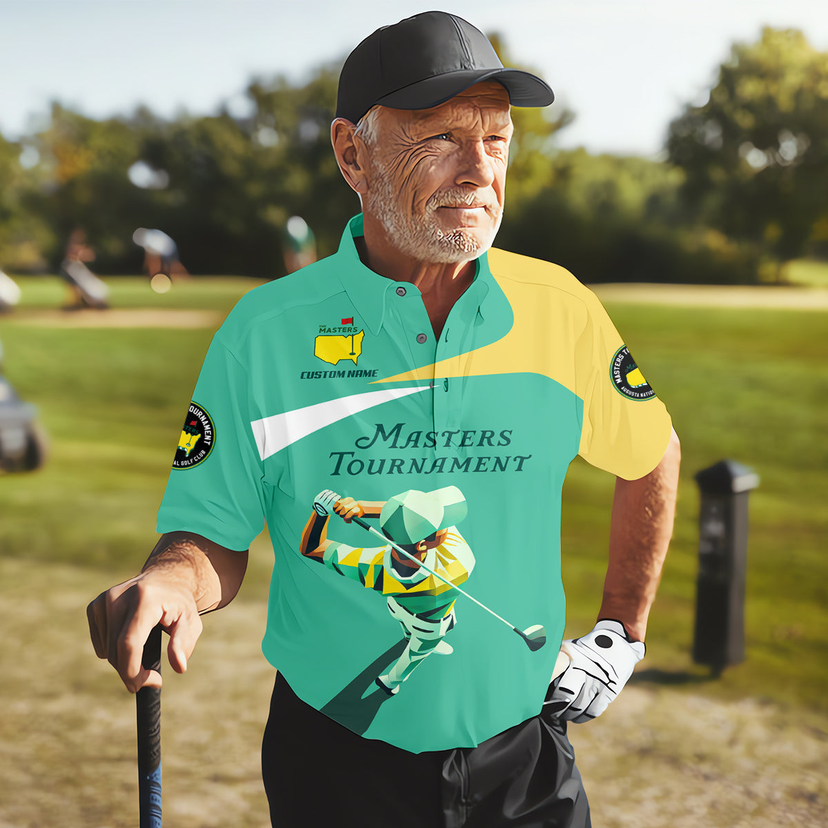 Master Tournament Custom Men's Golf Polo Shirt, Golf Gifts For Dad