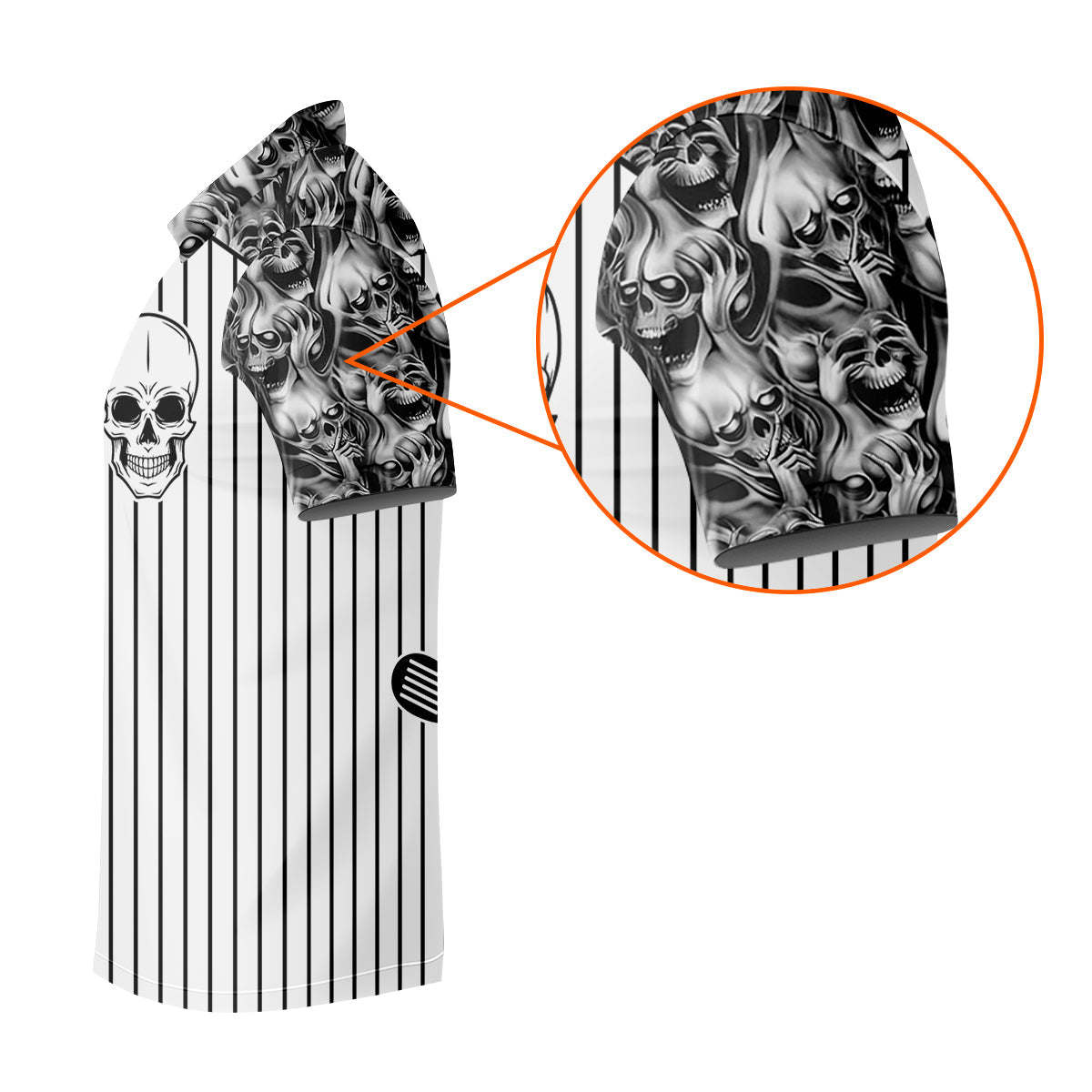 Custom Skull Polo Shirt, Golfing Apparel, Mens Golf Gift, Funny Golf Polos