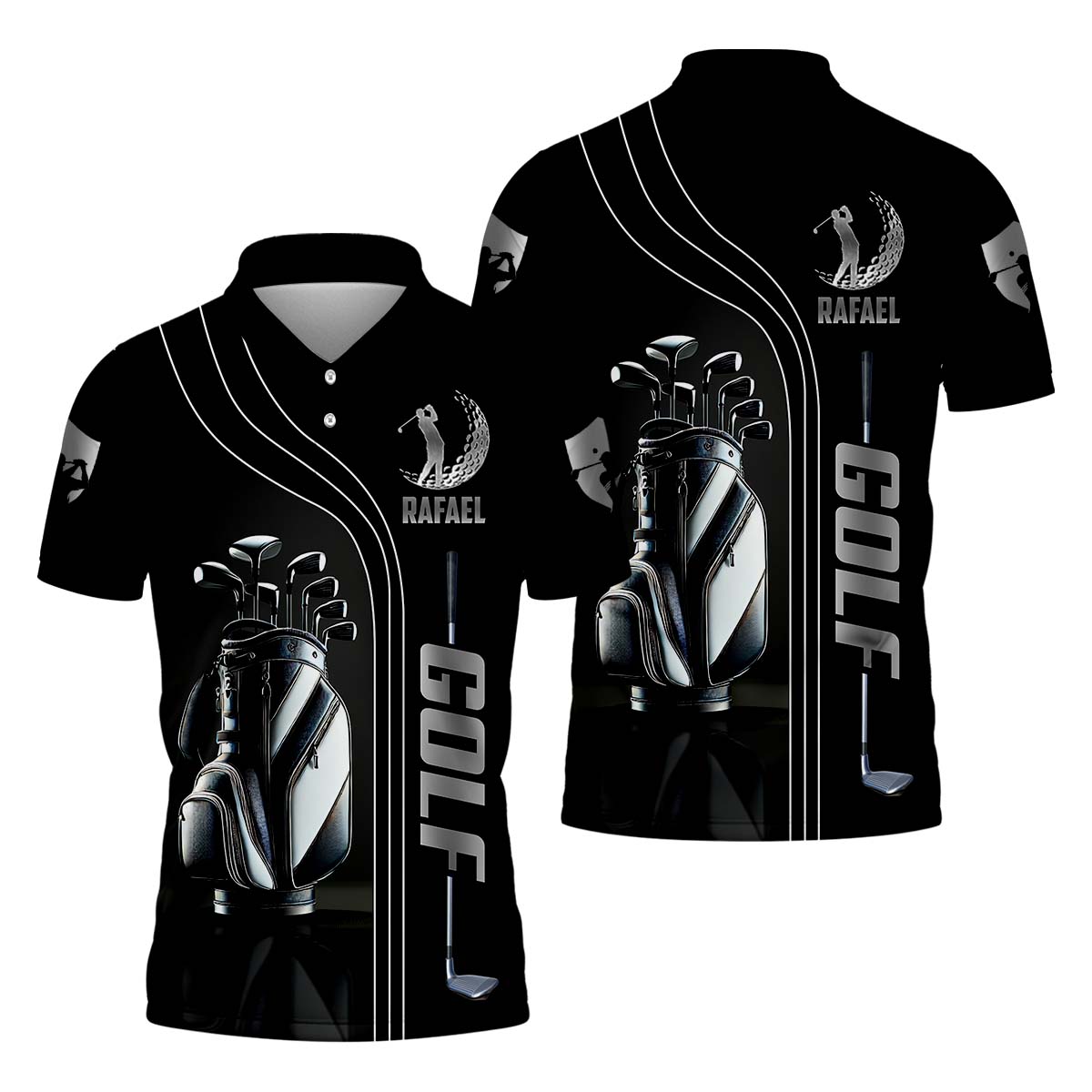 Custom Name Men's Golf Polo Shirt, Funny Golf Shirt, Gifts For Golfer