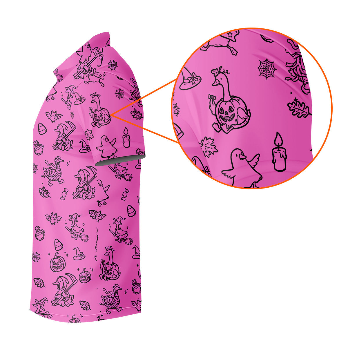 Goose Halloween, Doodle Pattern, Hot Pink Golf Shirt, Mens Funny Golf Shirts, Long Sleeve Golf Shirts, Men Golf Polo