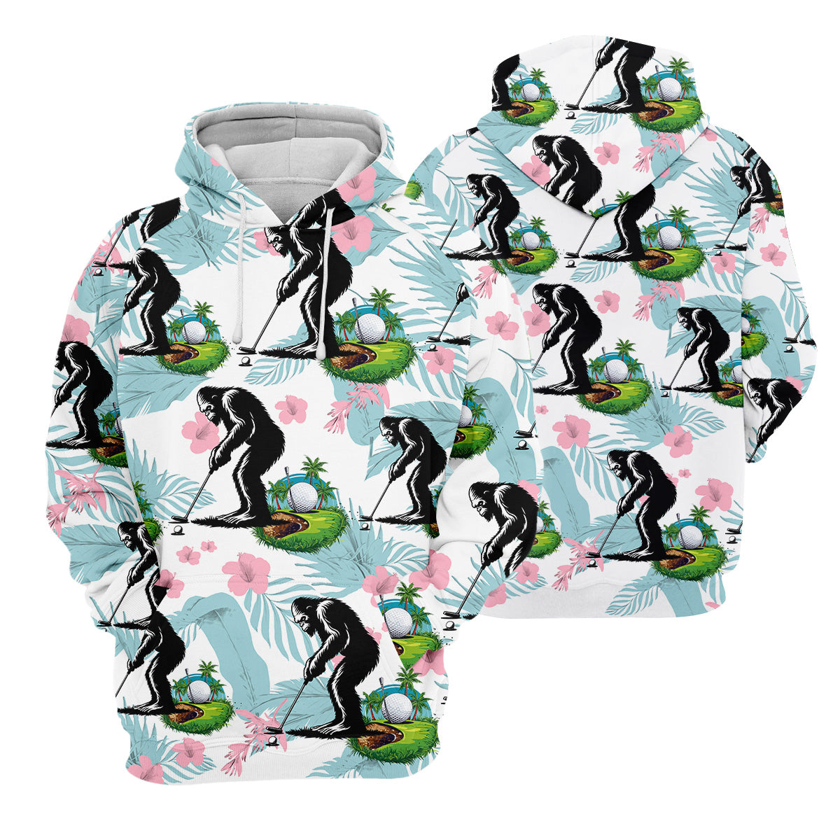 Bigfoot Shirt, Sasquatch Golf Shirt, Hawaiian Golf Shirts, Cute Golf Shirt, Ladies Golf Shirts, Golf Gifts For Her