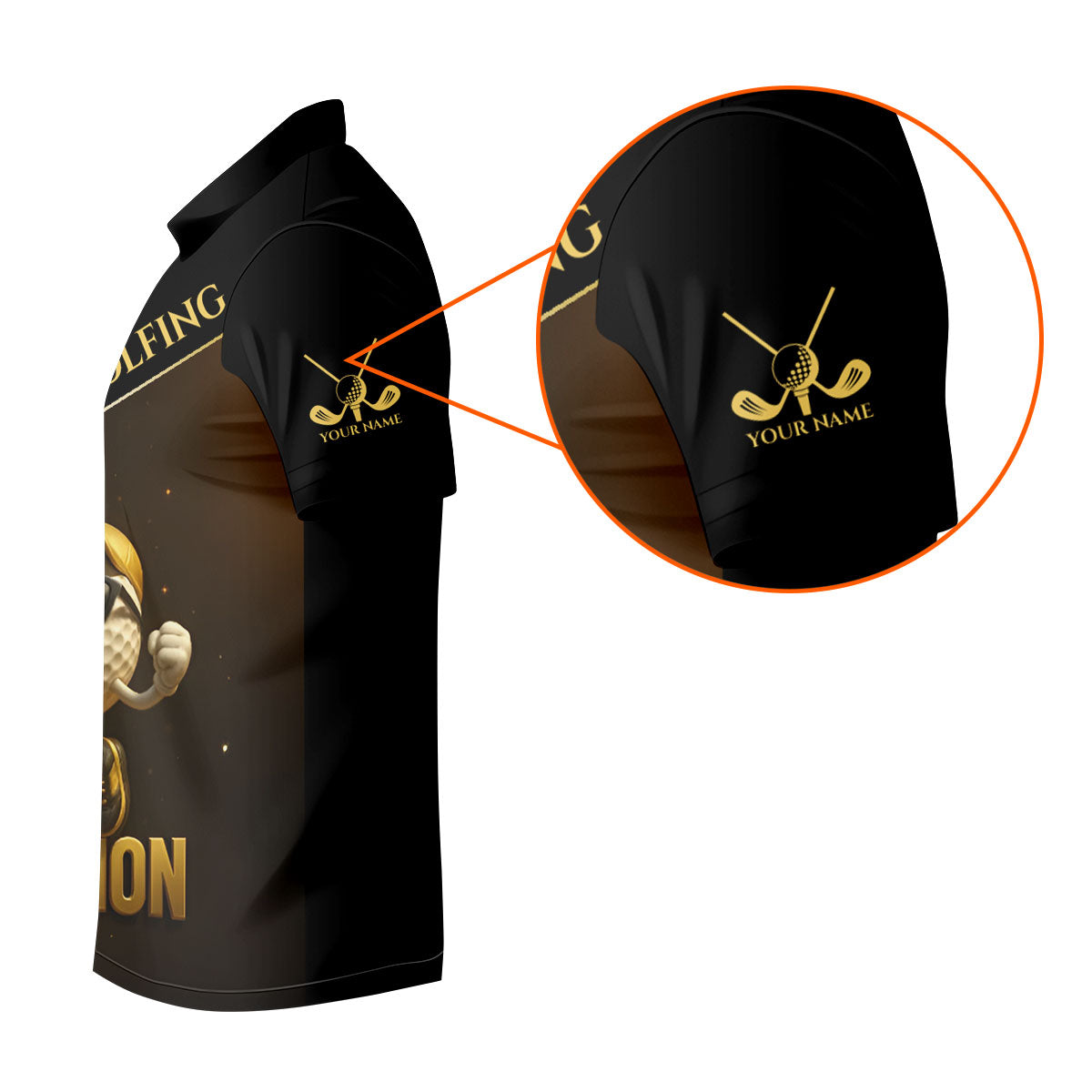 Golf Champion Funny Shirt, Men's Funny Graphic Golf Polo Shirt, Dad Golf Gift