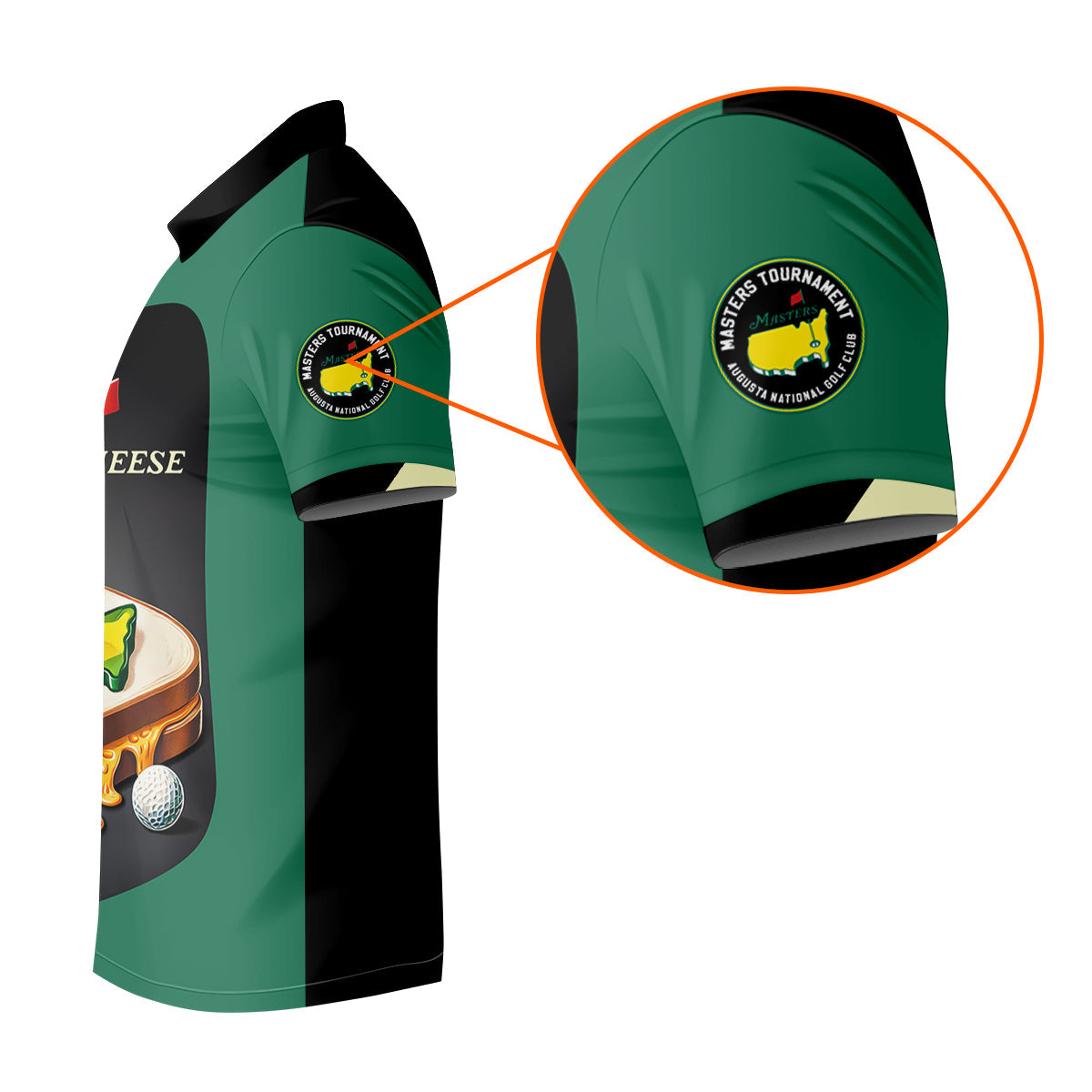 Pimento Cheese Augusta Golf Course Custom Men's Golf Polo Shirt, Funny Golf Gifts