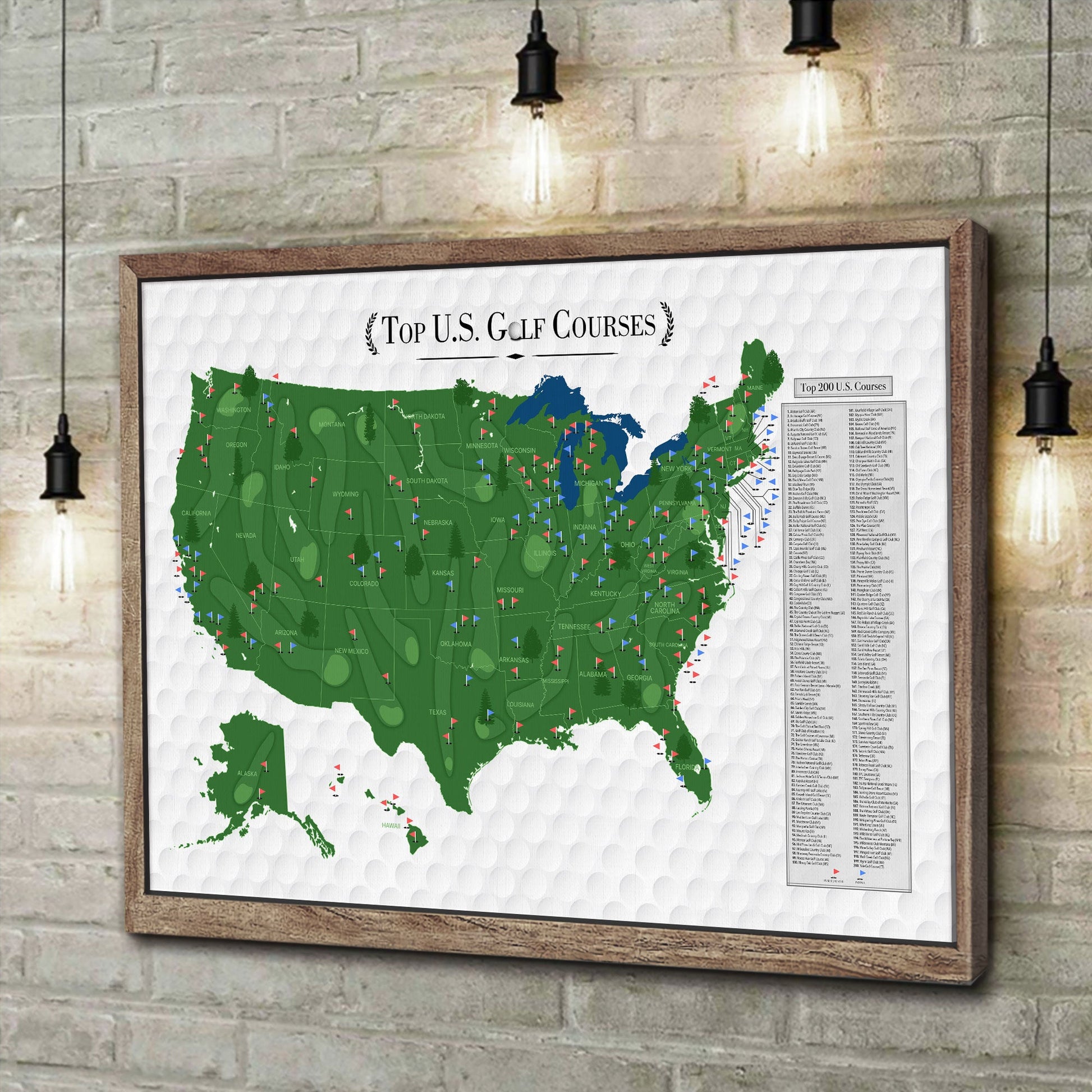 Top Golf Courses In The USA Golf, Canvas Wall Art, Golf Gifts For Men, Gift For Golfers